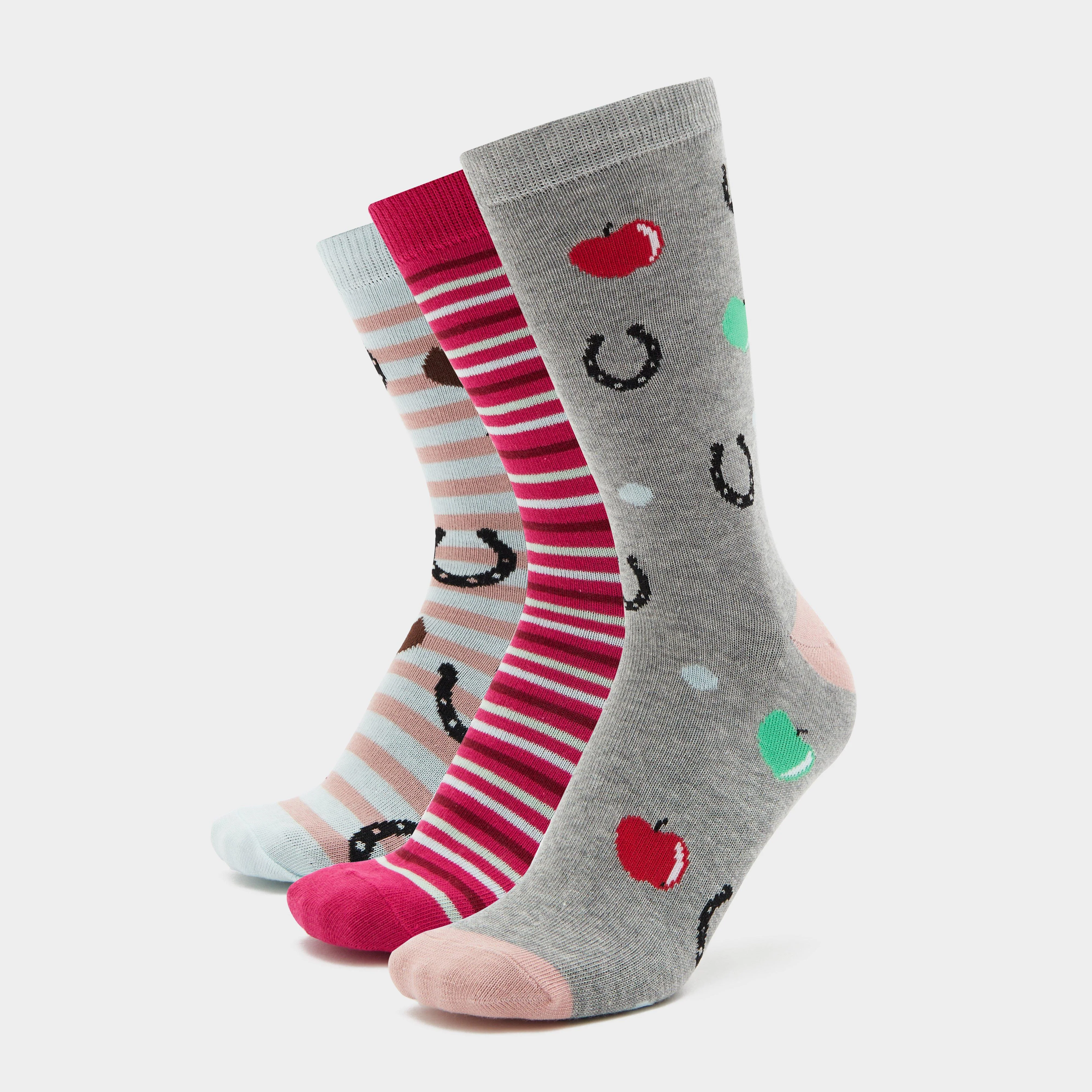 Adults Wild Feet 3 Pack Socks Horsing Around