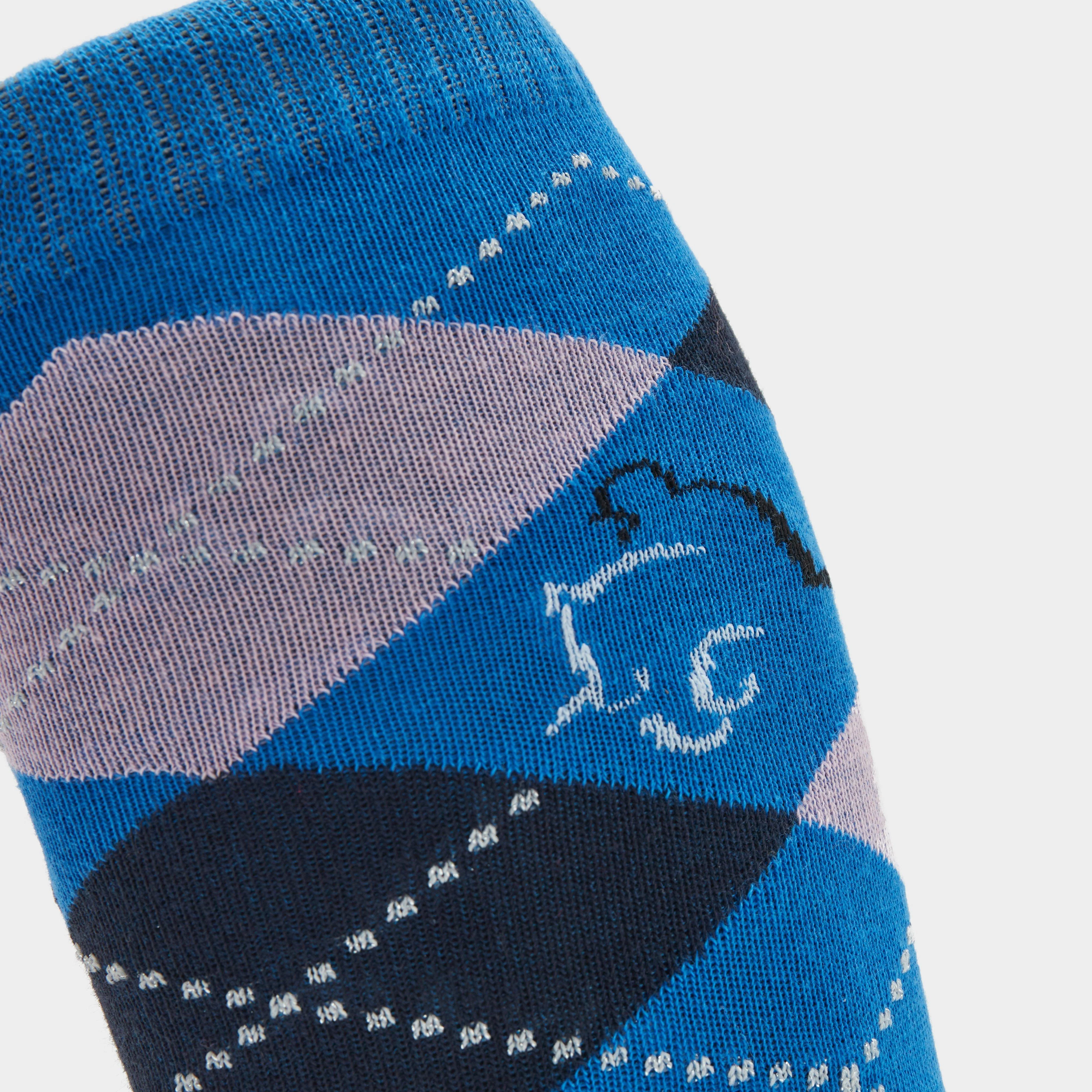 Kids Argyle Cotton Socks Blue - Image 5