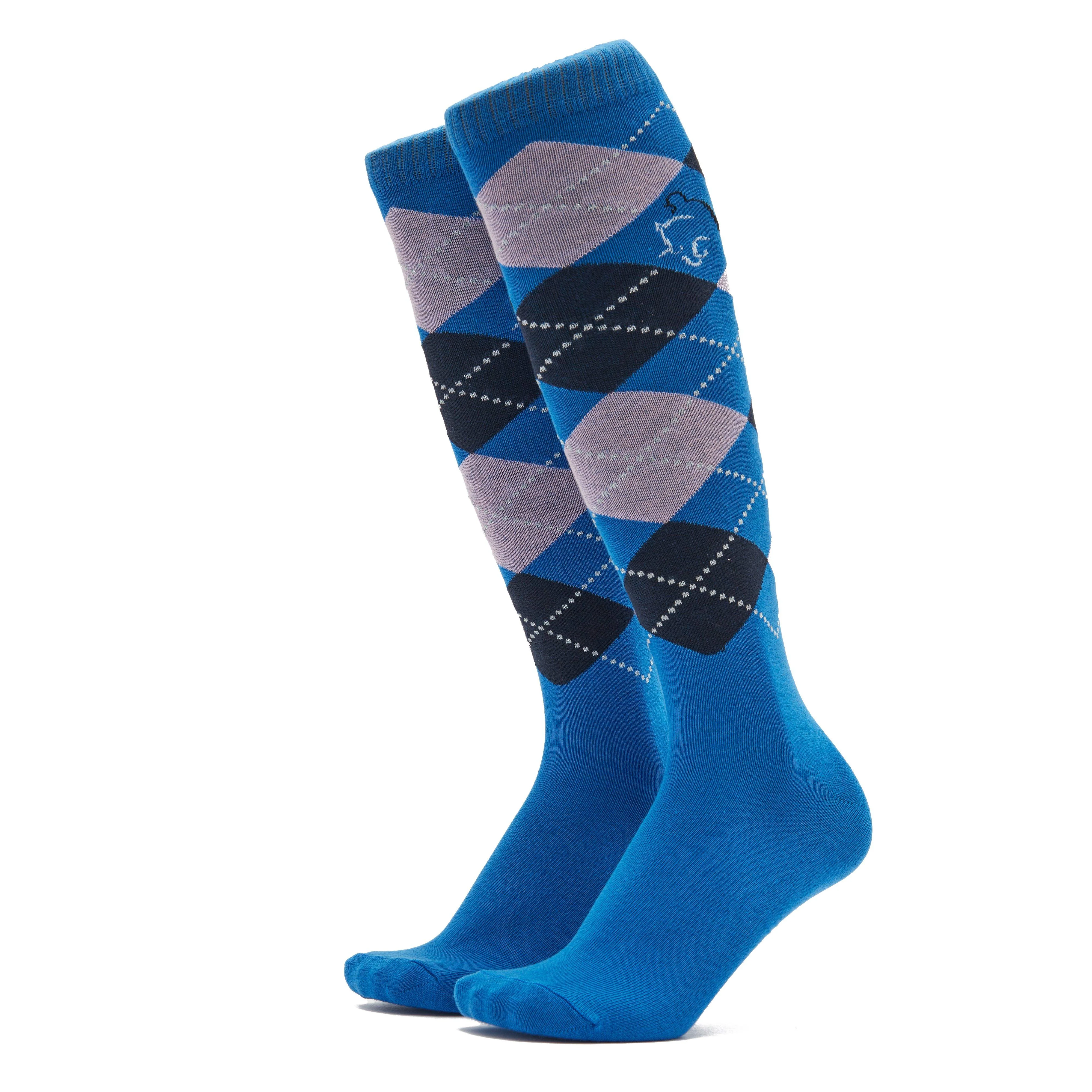 Kids Argyle Cotton Socks Blue - Image 6