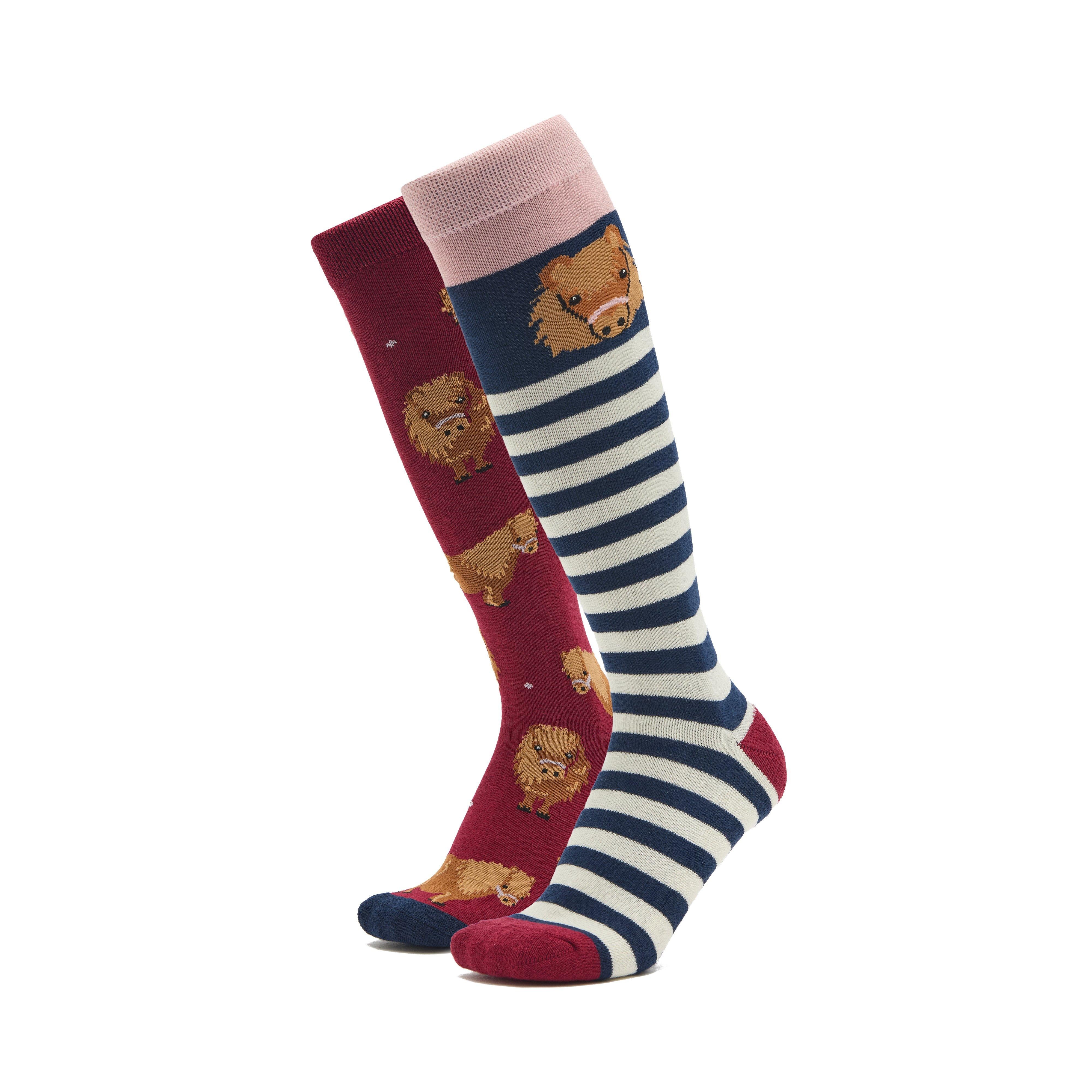 Kids’ Knee-High Equestrian Socks 2 Pack Pony - Image 5