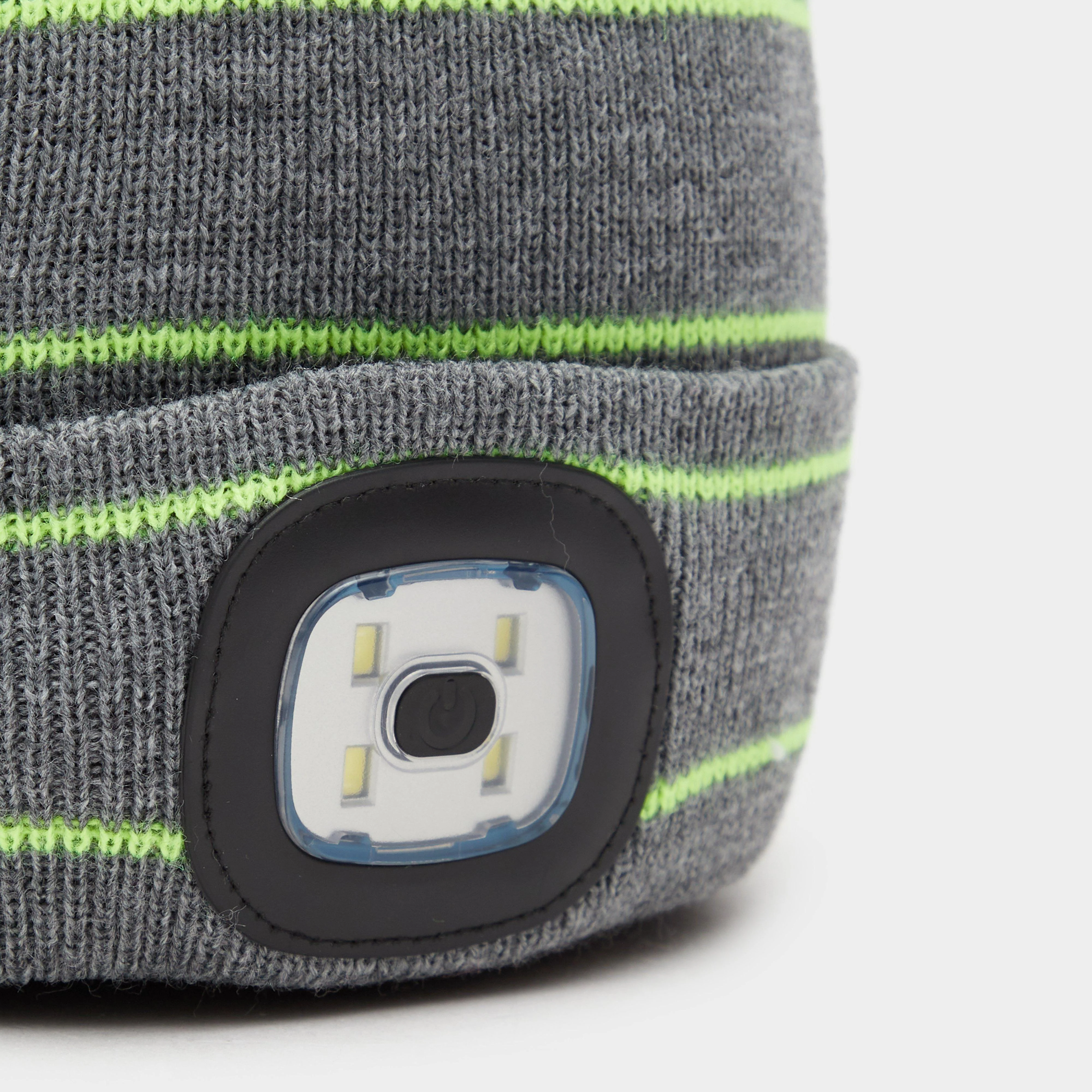Kids Vision Stripe LED Pom Hat Grey - Image 3