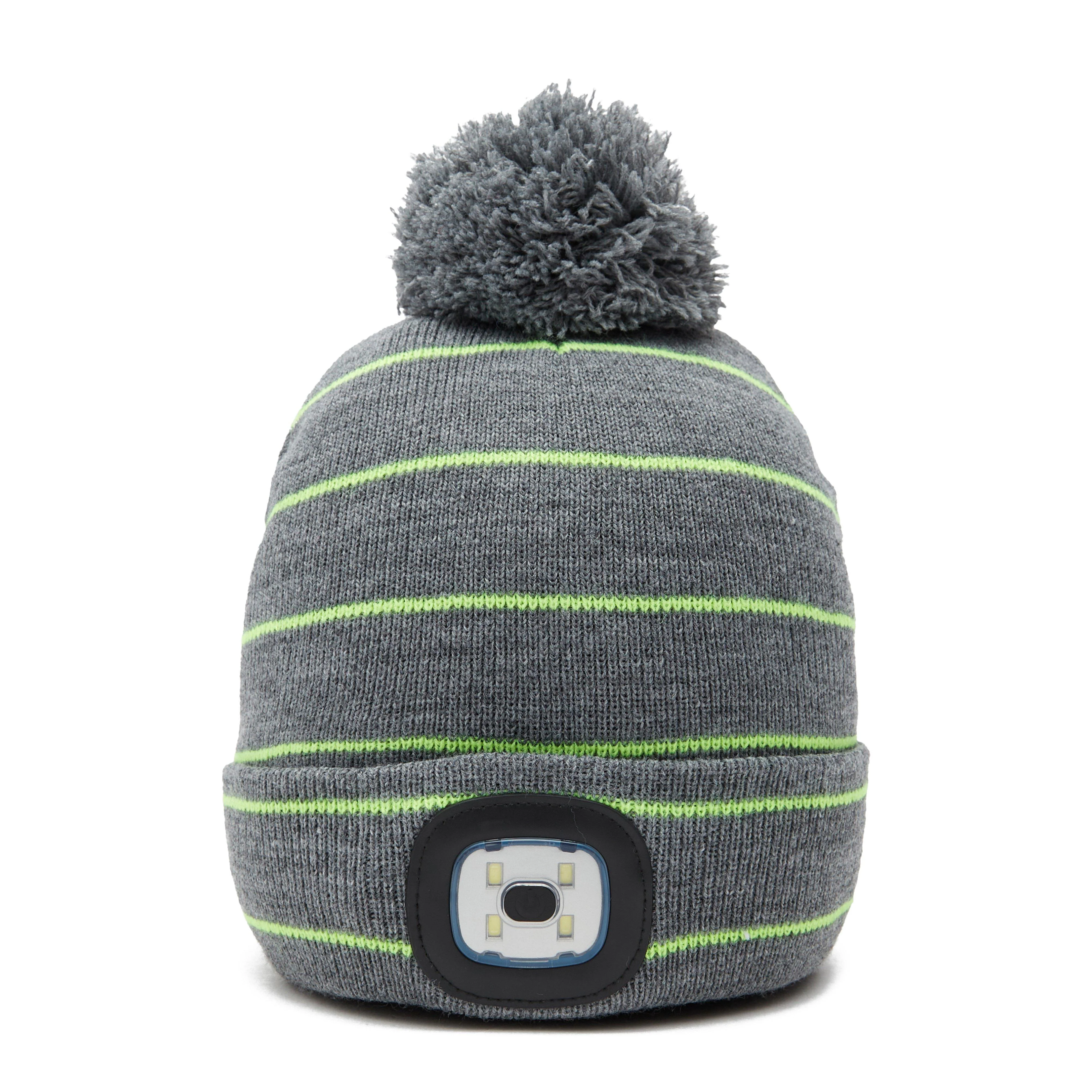 Kids Vision Stripe LED Pom Hat Grey - Image 4
