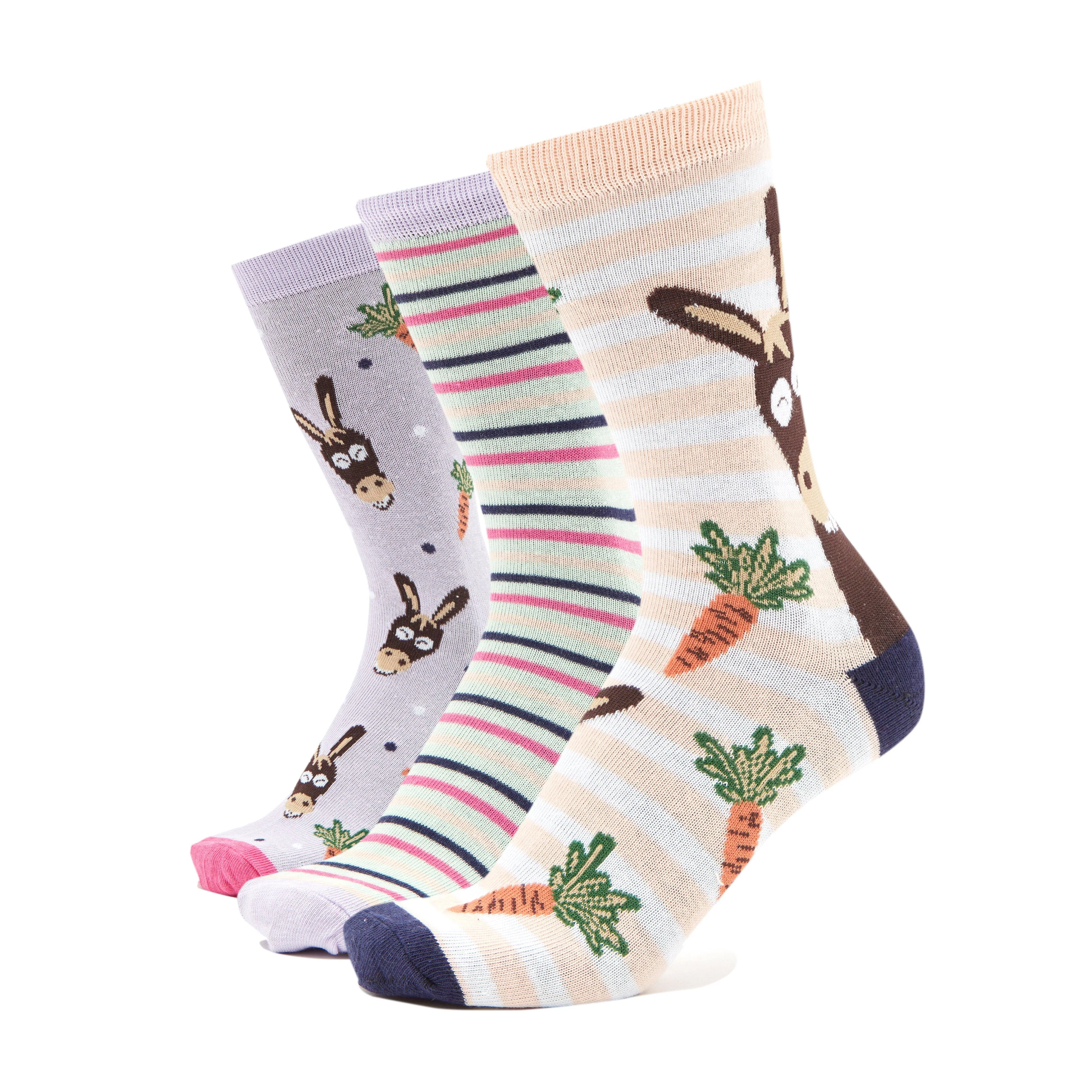 Wild Feet Women's 3 Pack Fashion Socks Purple Donkey - Image 4