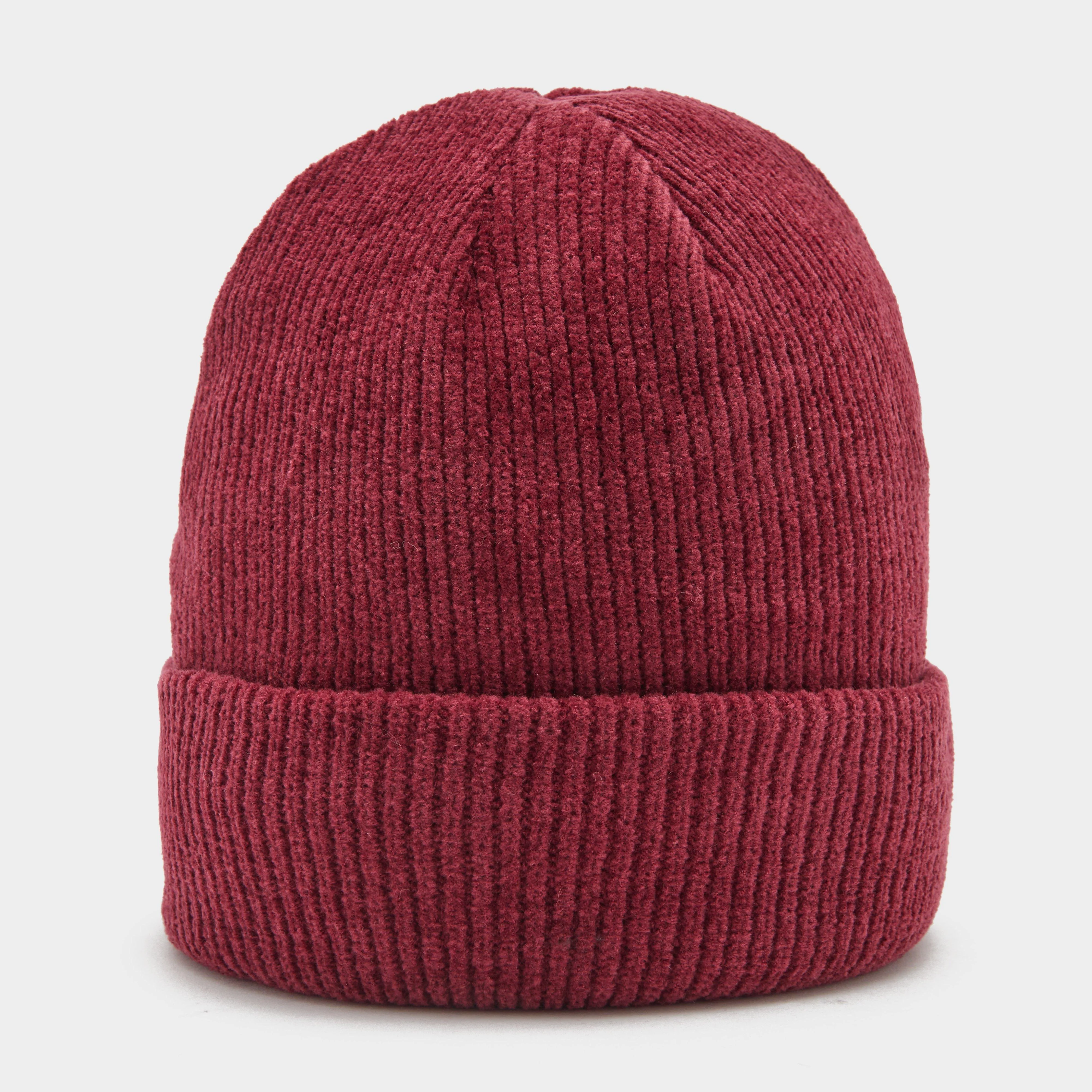 Womens Chenille Thermal Hat Burgundy - Image 2