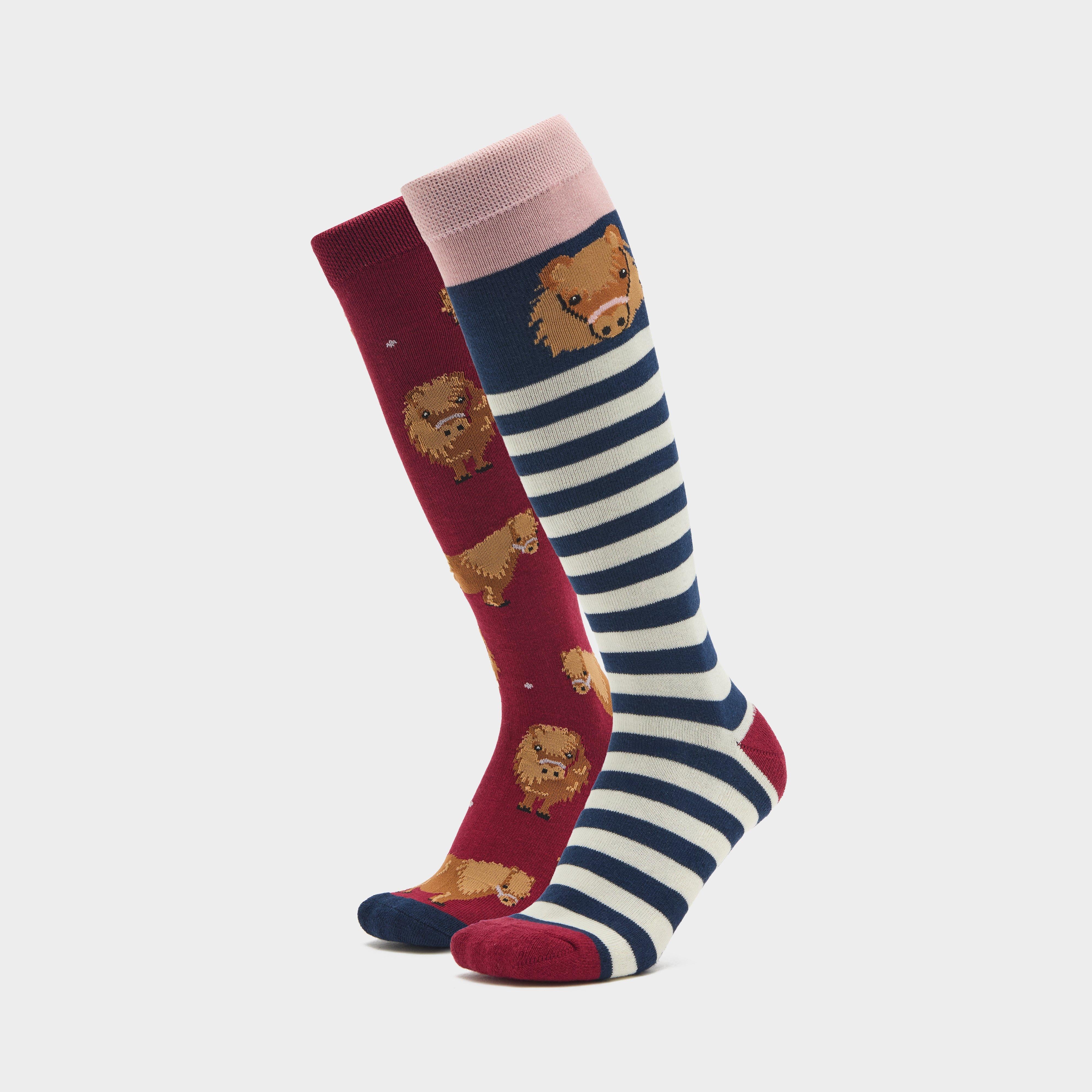 Women's Knee-High Equestrian Socks 2 Pack Pony