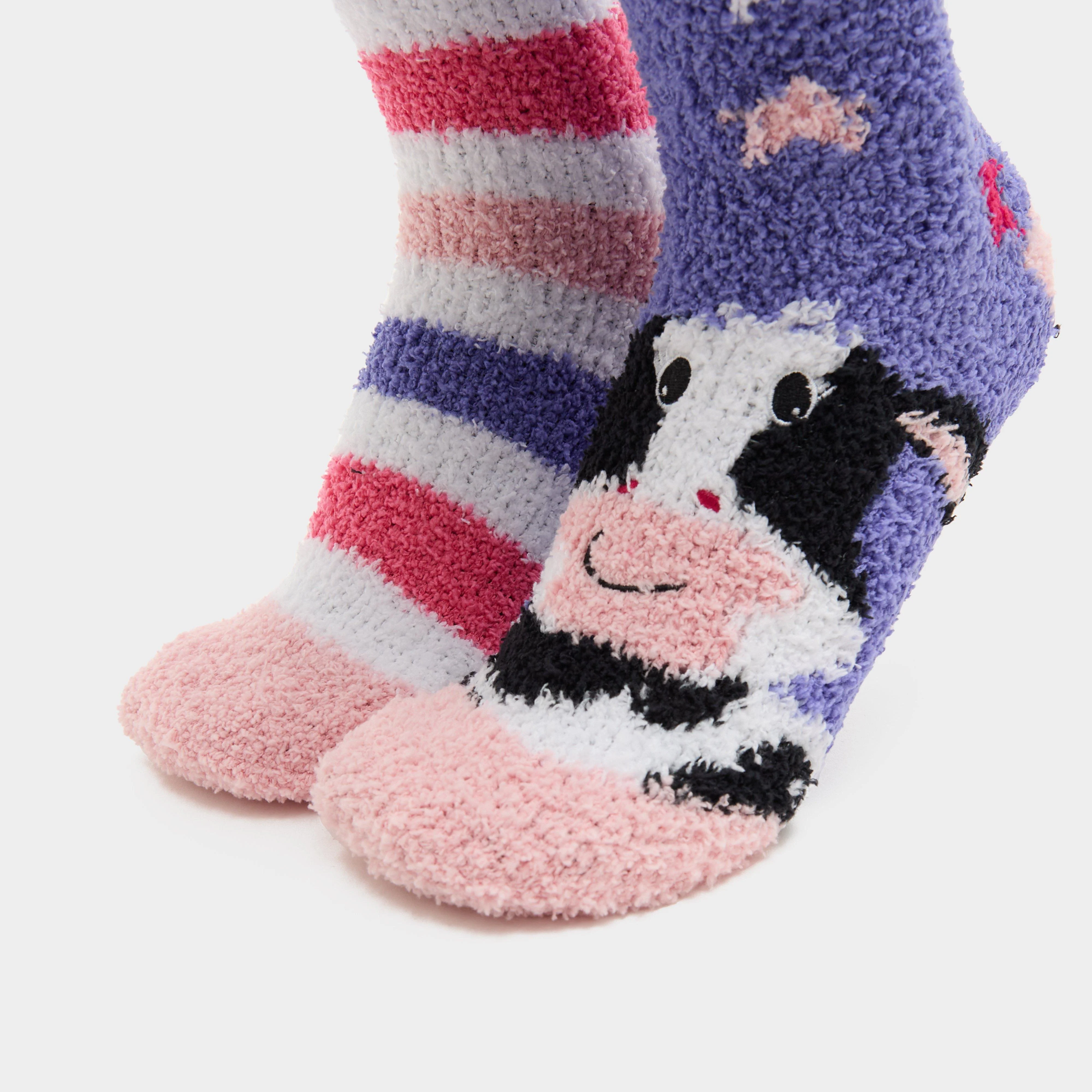 Womens Lounge Socks 2 Pack Cow - Image 4