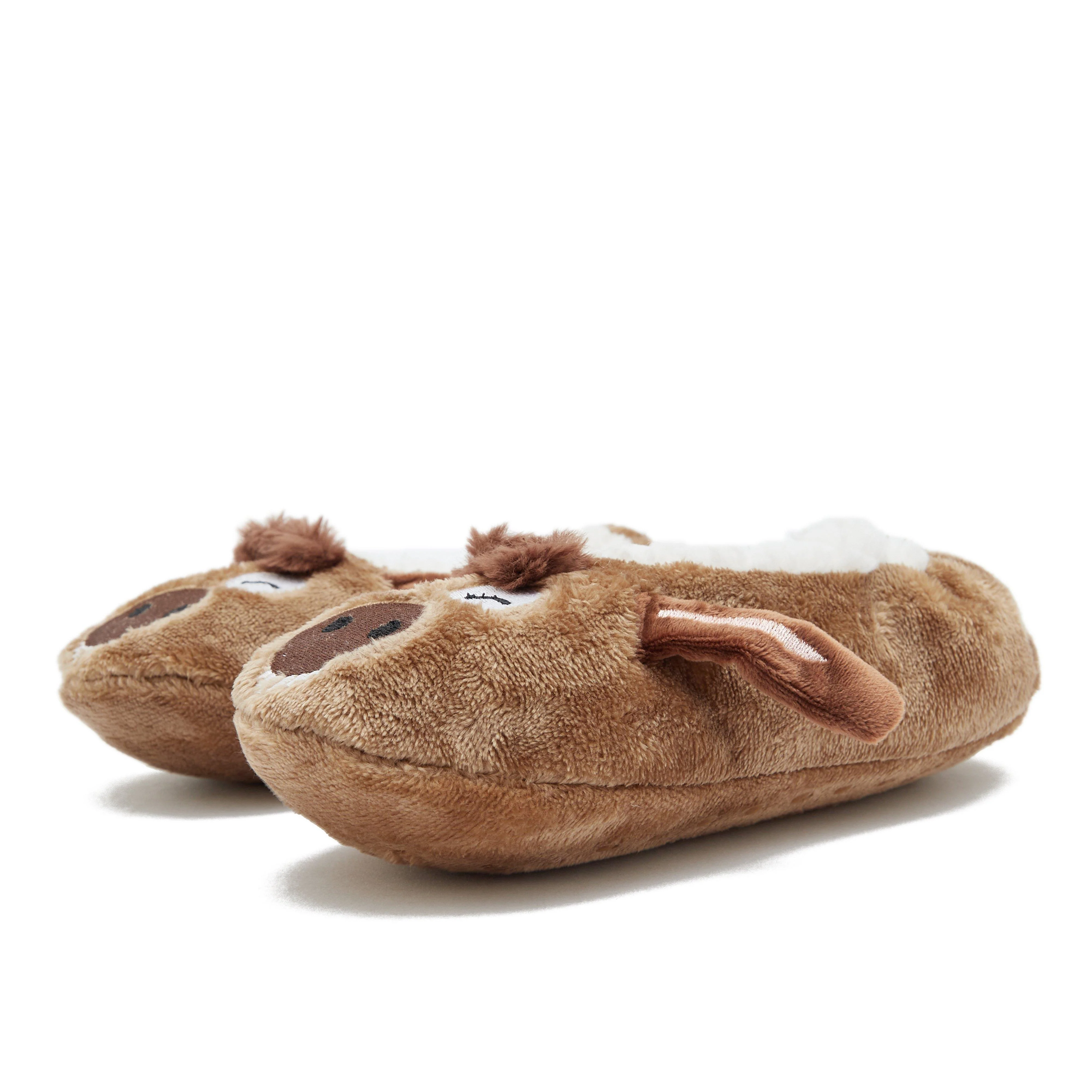 Womens Wild Feet Fluffy Footsie Slippers Donkey - Image 5