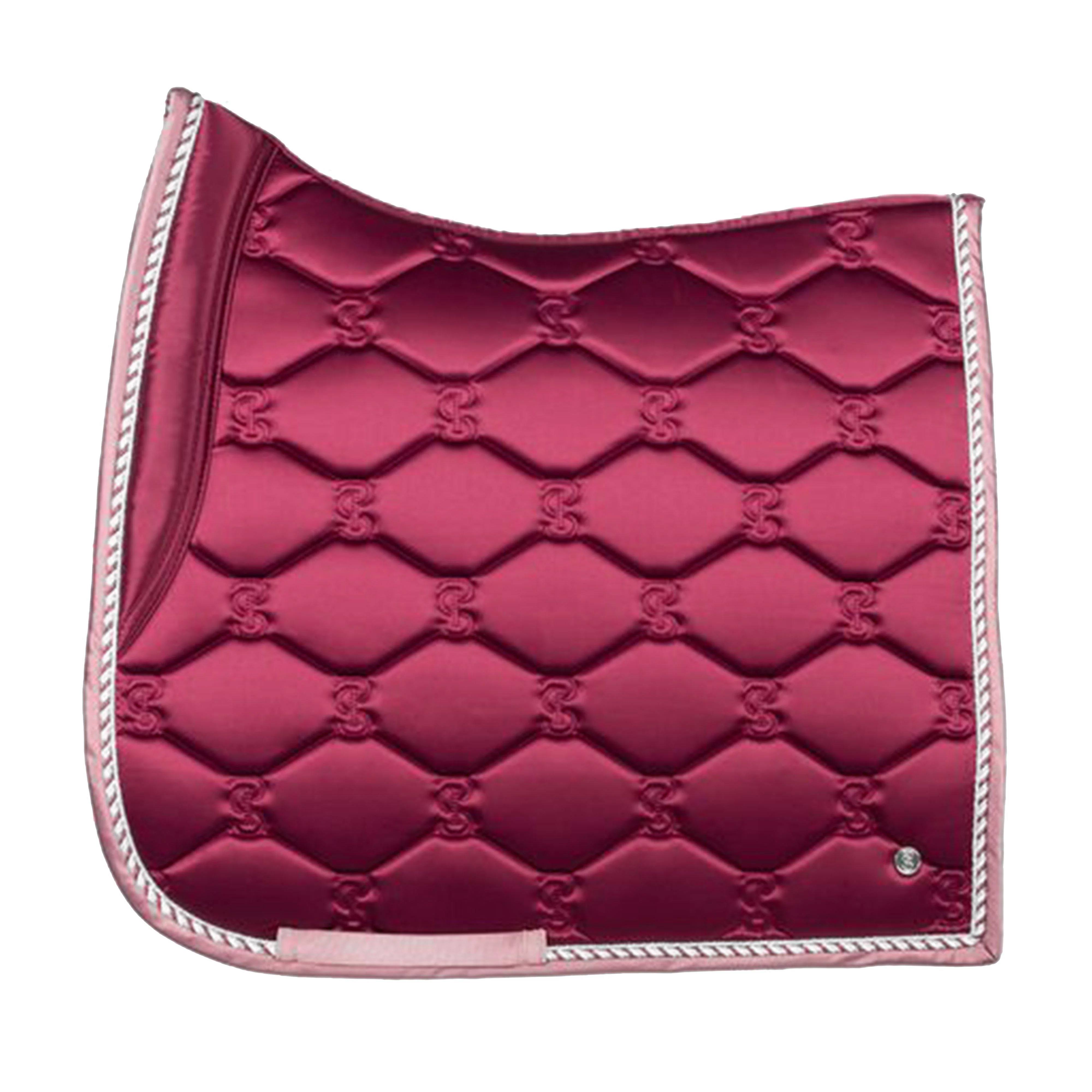 Signature Dressage Pad Wine With Night Rose Binding - Image 4