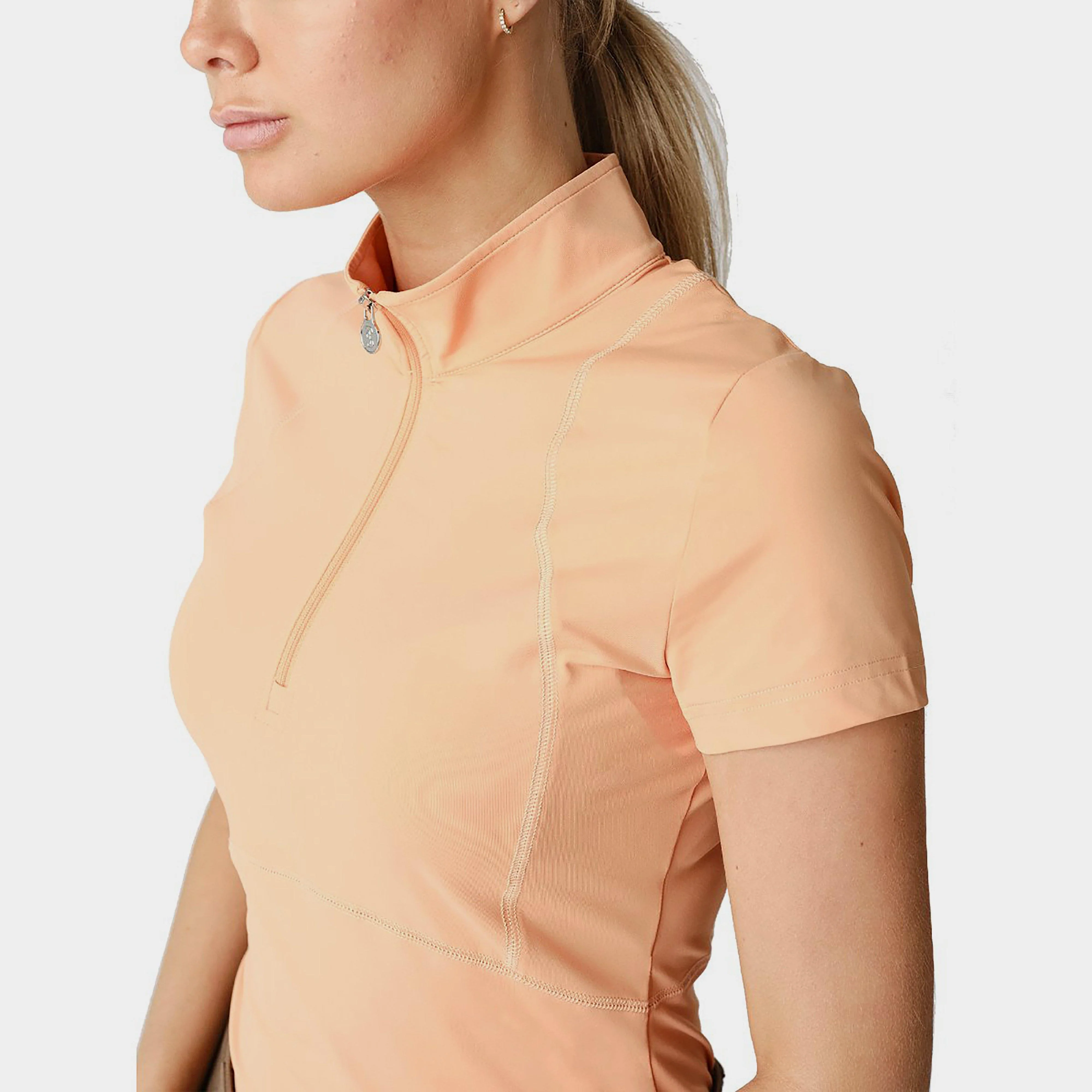 Womens Adele Short Sleeved Base Layer Coral - Image 3