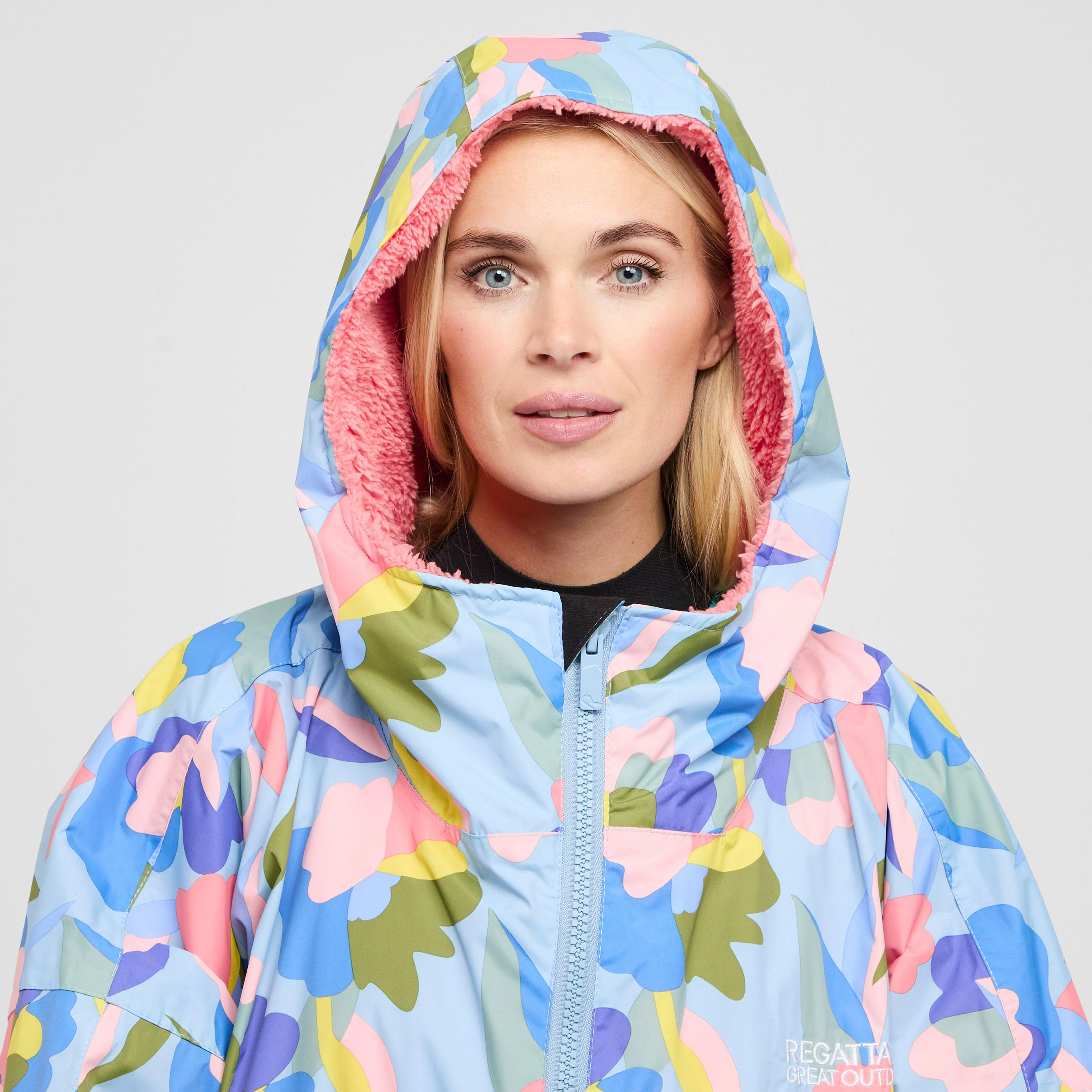 Adults Waterproof Robe Abstract Floral Print - Image 8