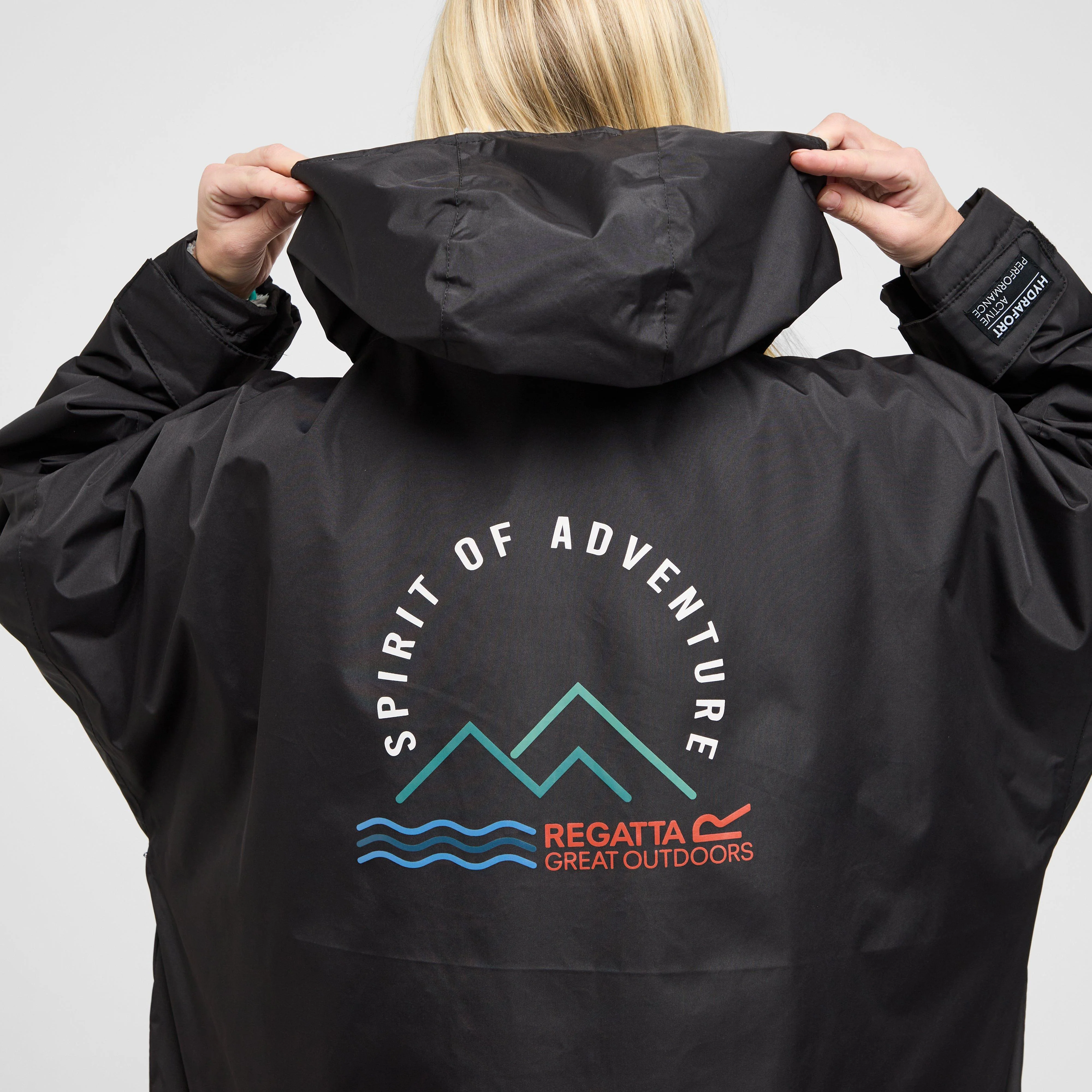 Adults Waterproof Robe Black - Image 10