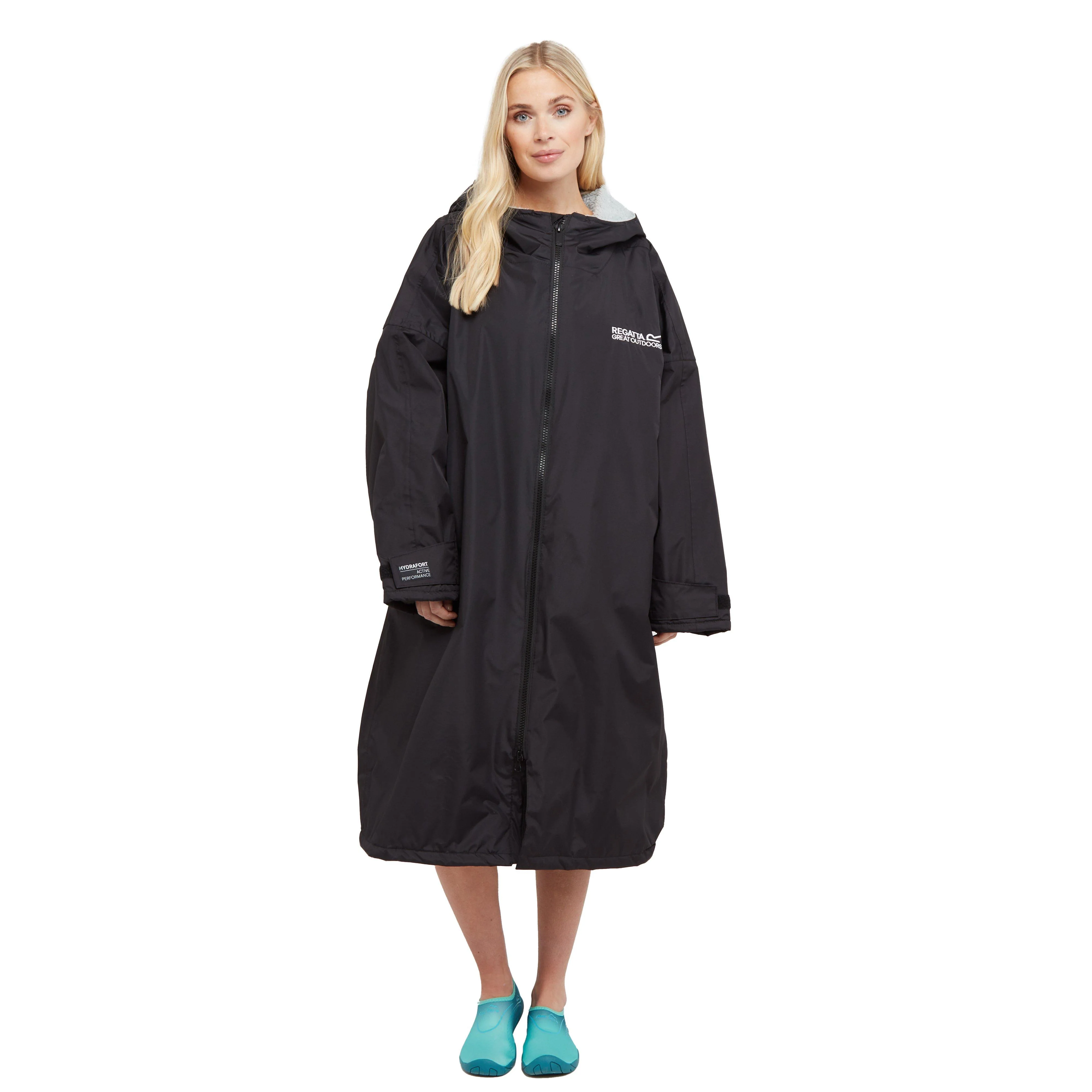 Adults Waterproof Robe Black - Image 12
