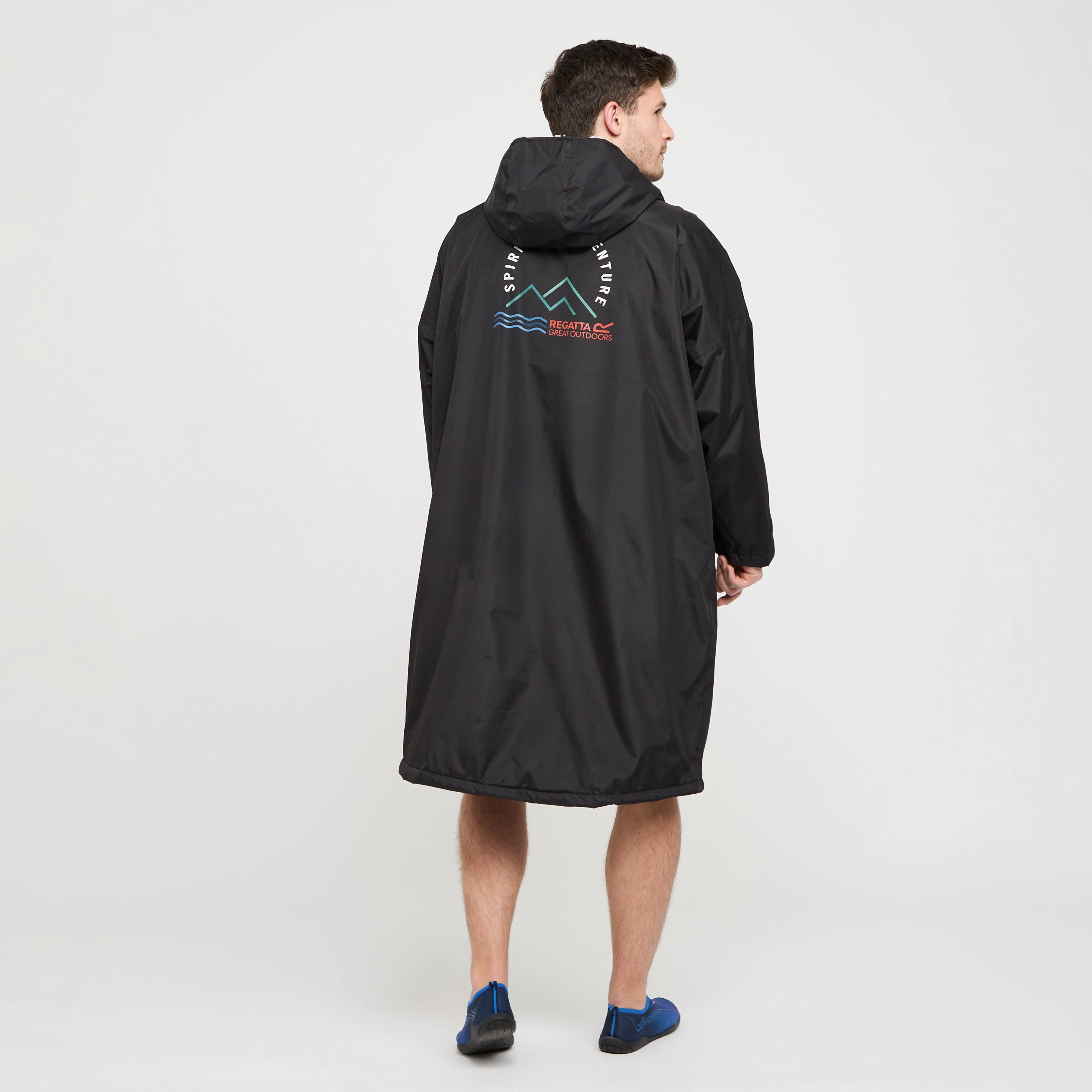 Adults Waterproof Robe Black - Image 2