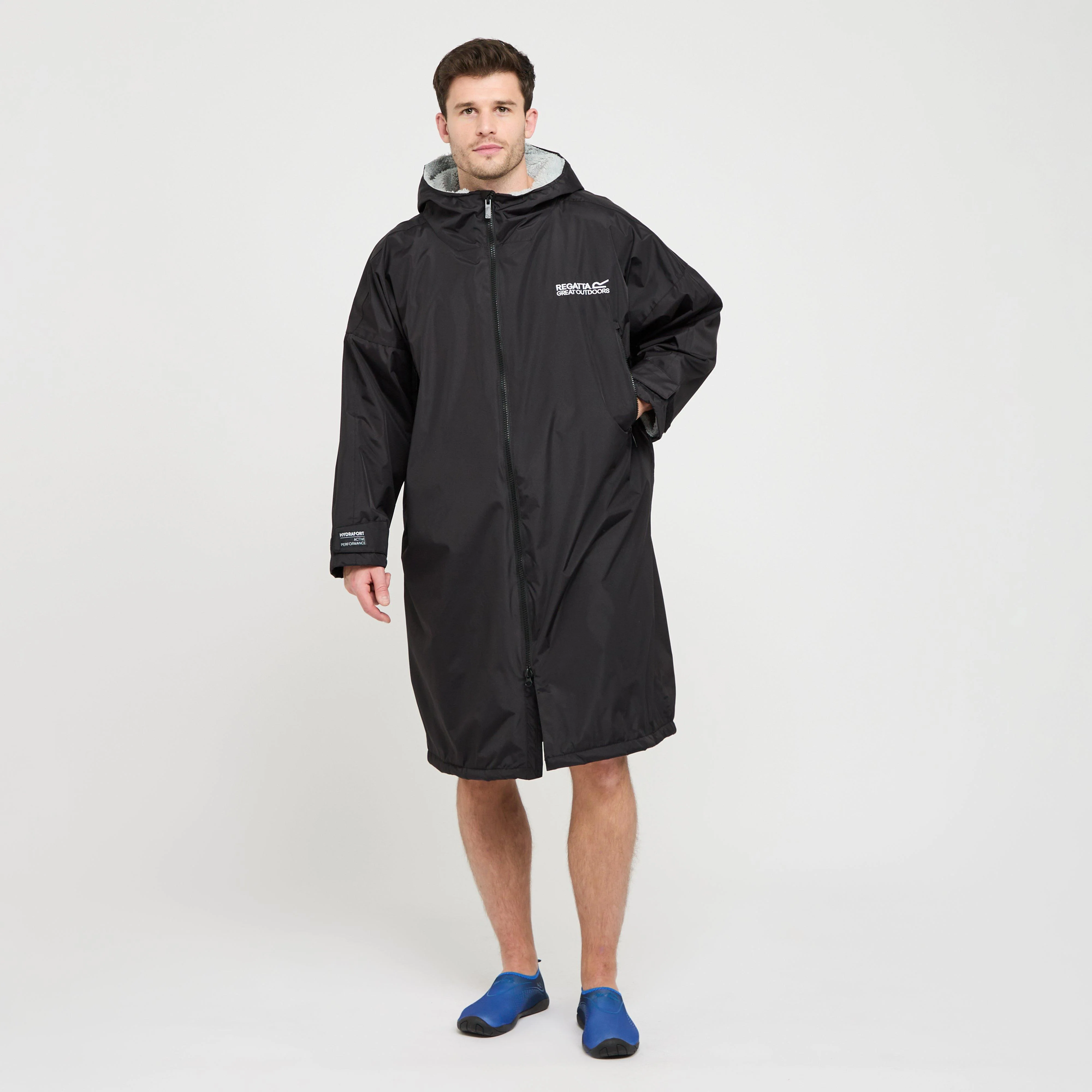 Adults Waterproof Robe Black - Image 3
