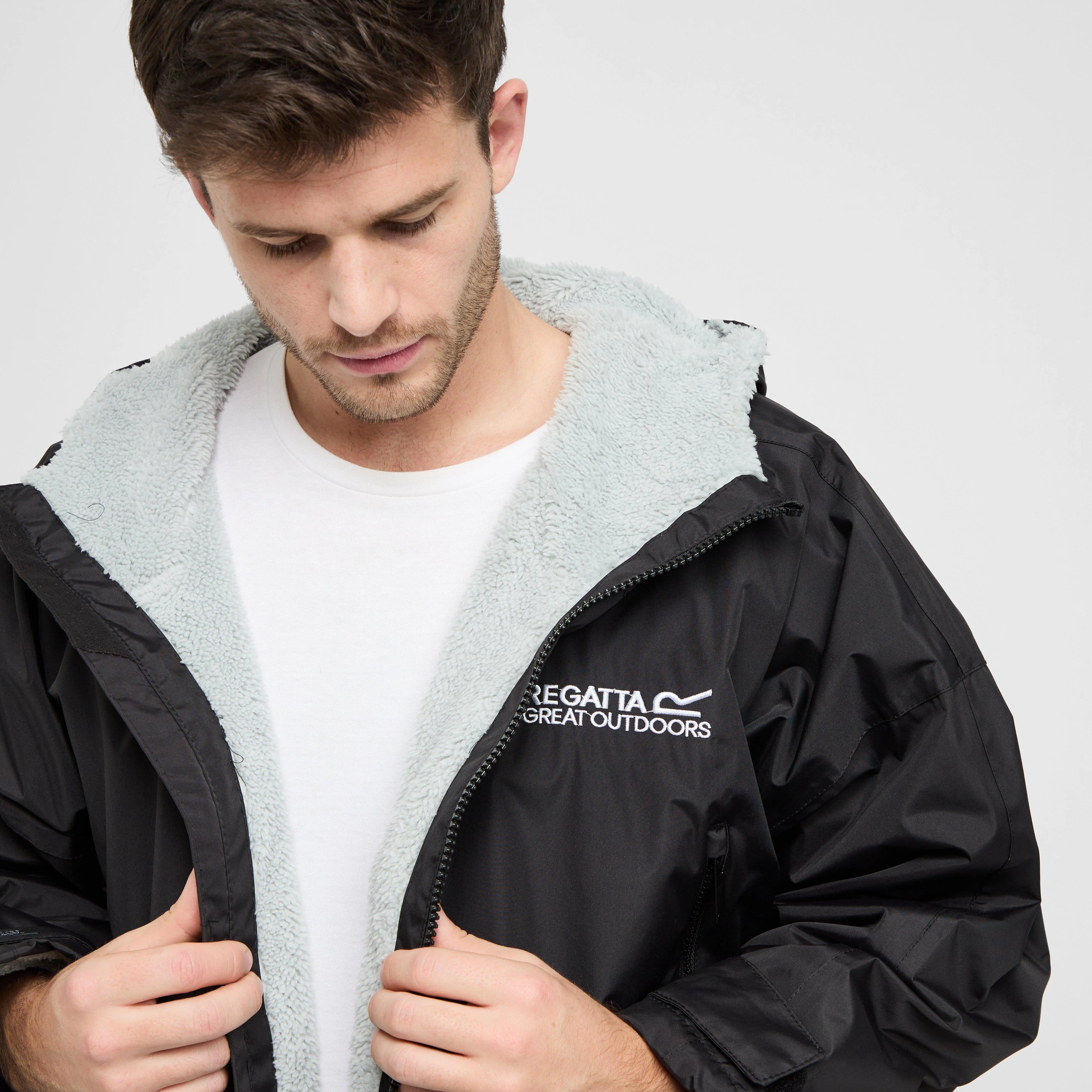 Adults Waterproof Robe Black - Image 6