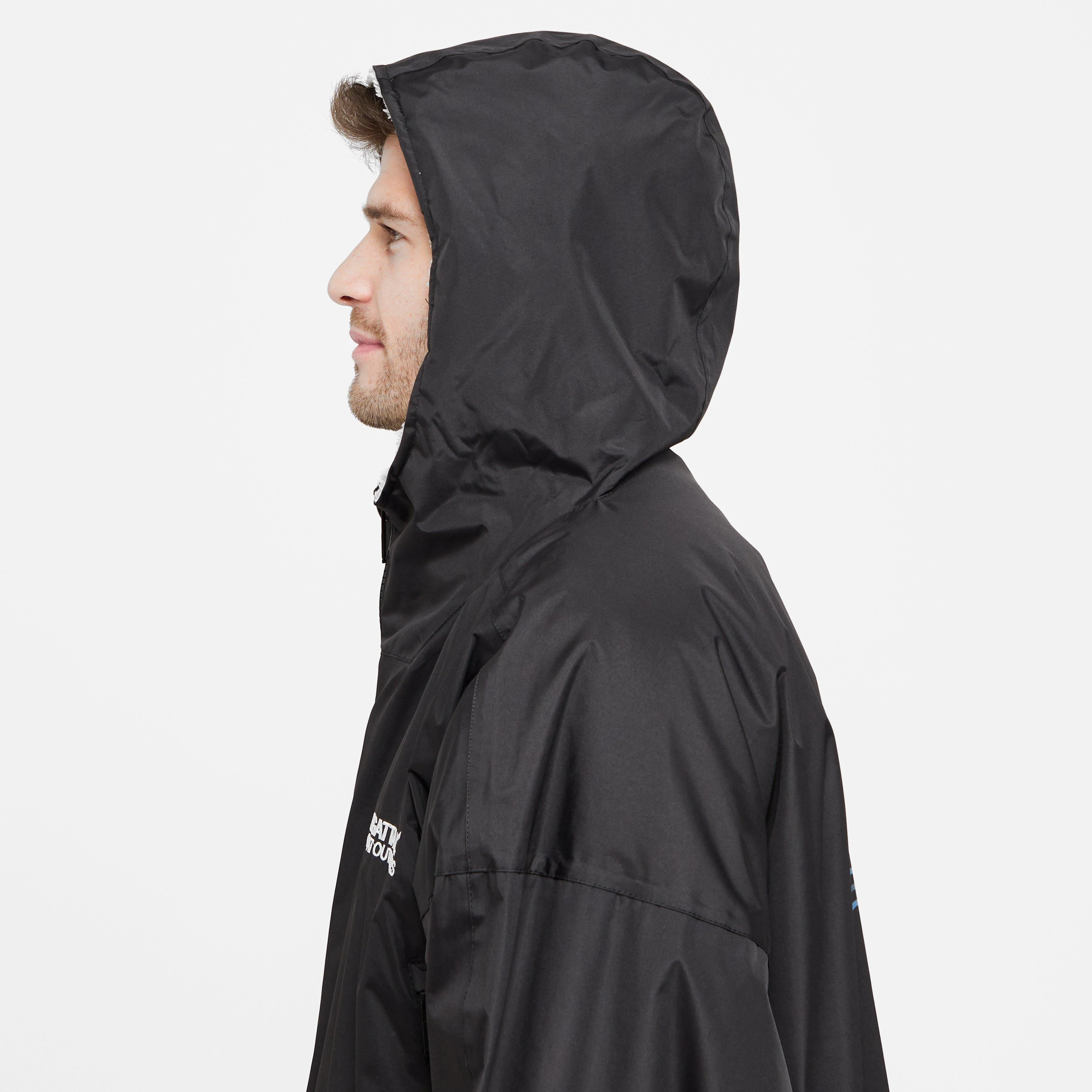 Adults Waterproof Robe Black - Image 8