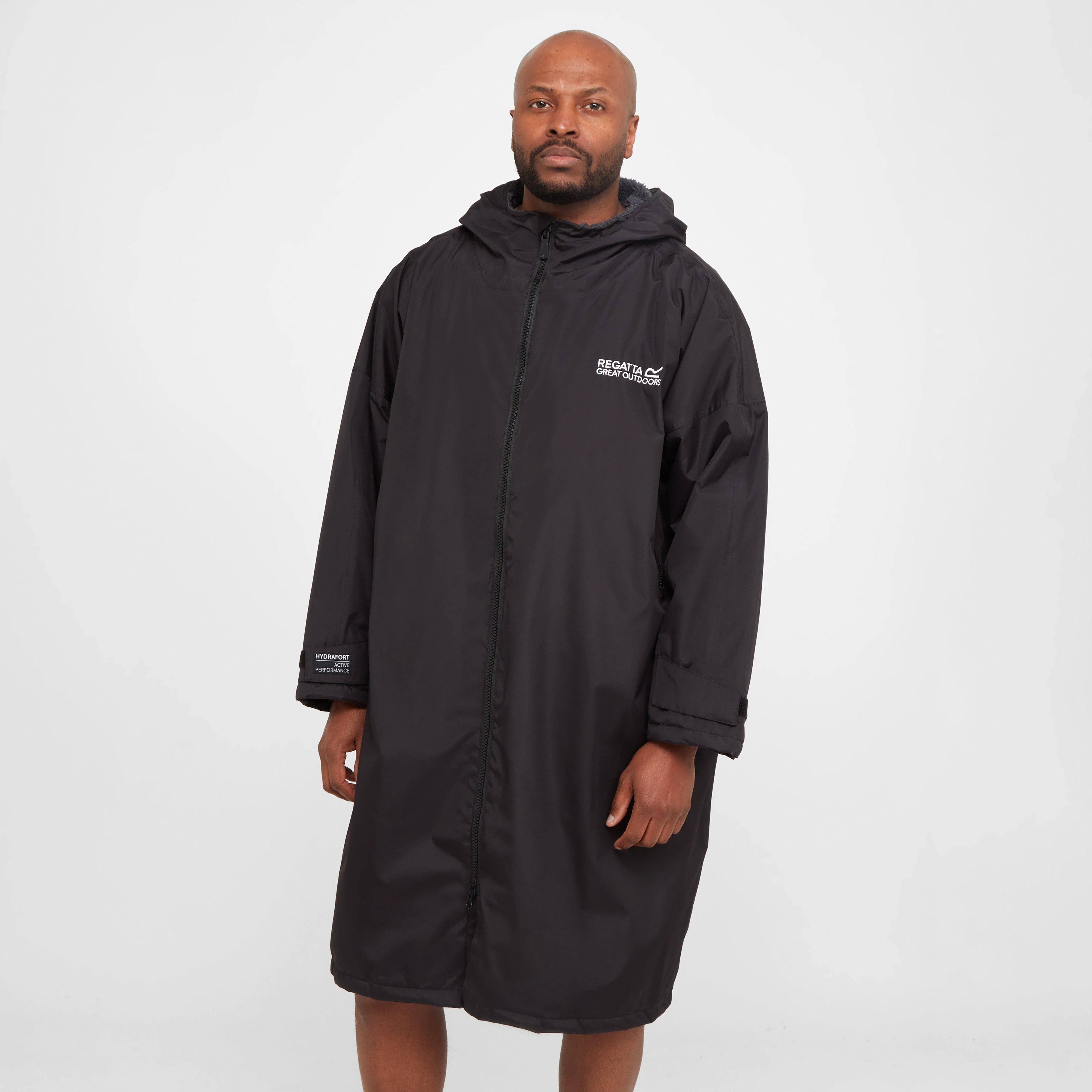 Adults Waterproof Robe Dark Grey - Image 3