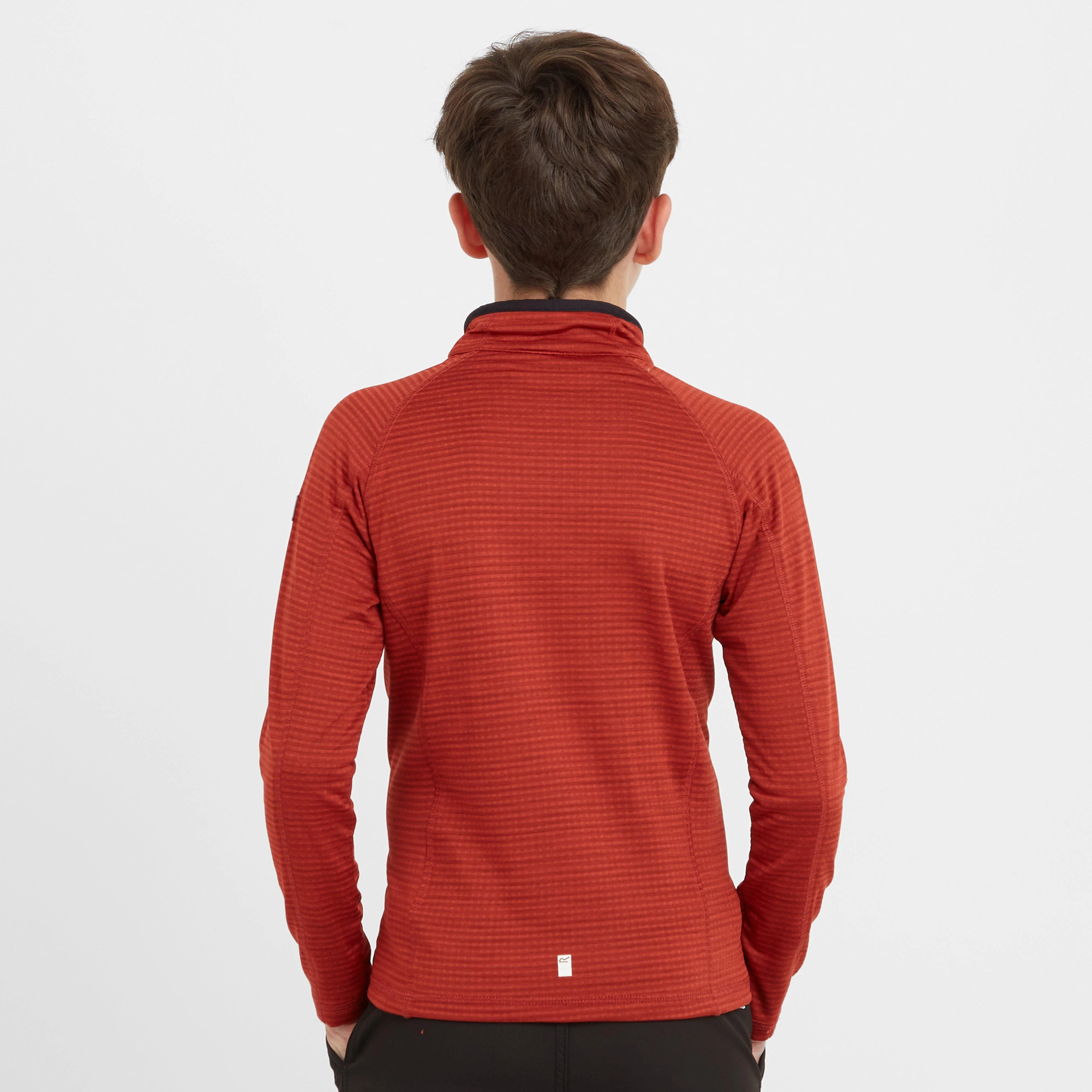 Kids Berley Half Zip Top Red Ochre Black - Image 2