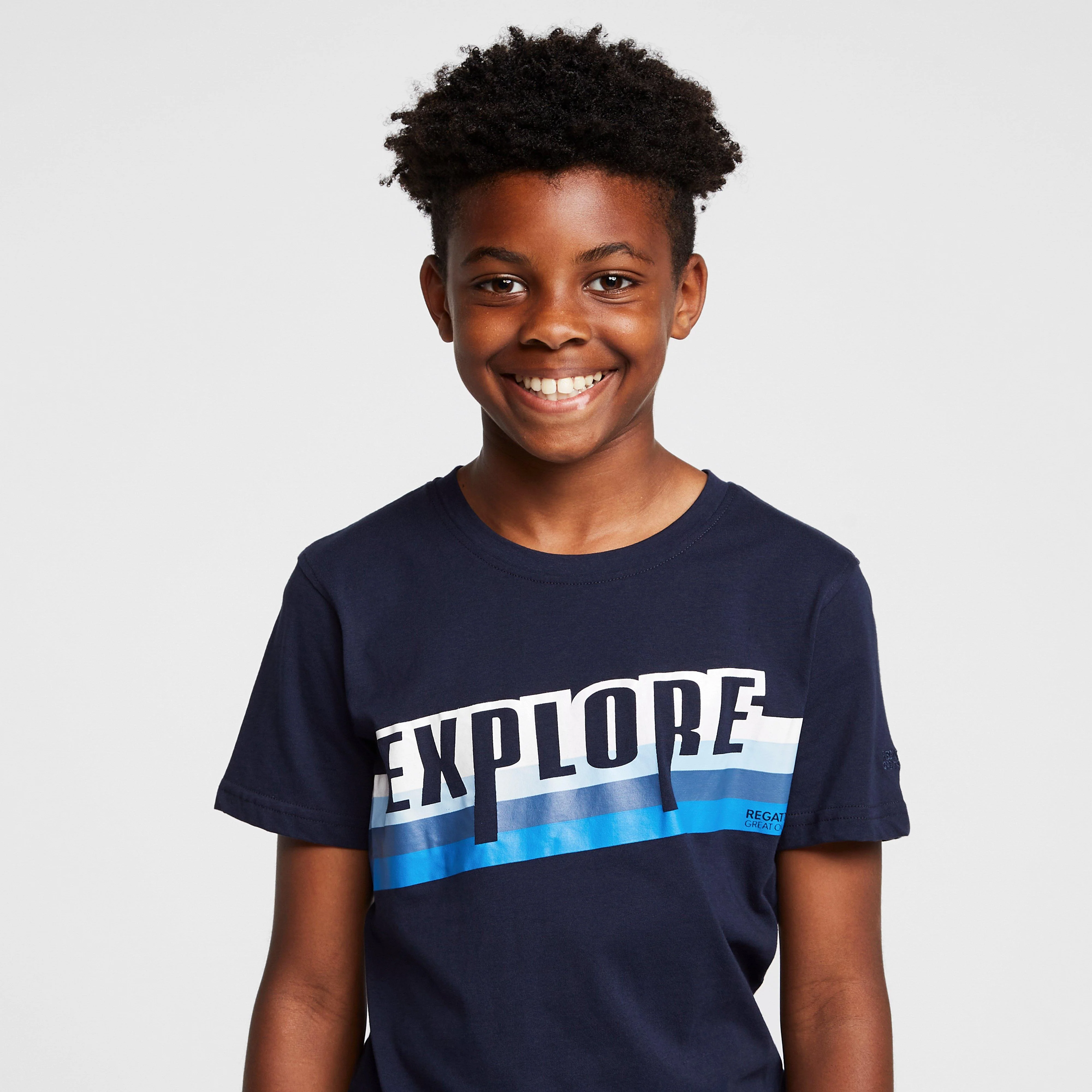 Kids' Bosley V T-Shirt Navy Explore - Image 4