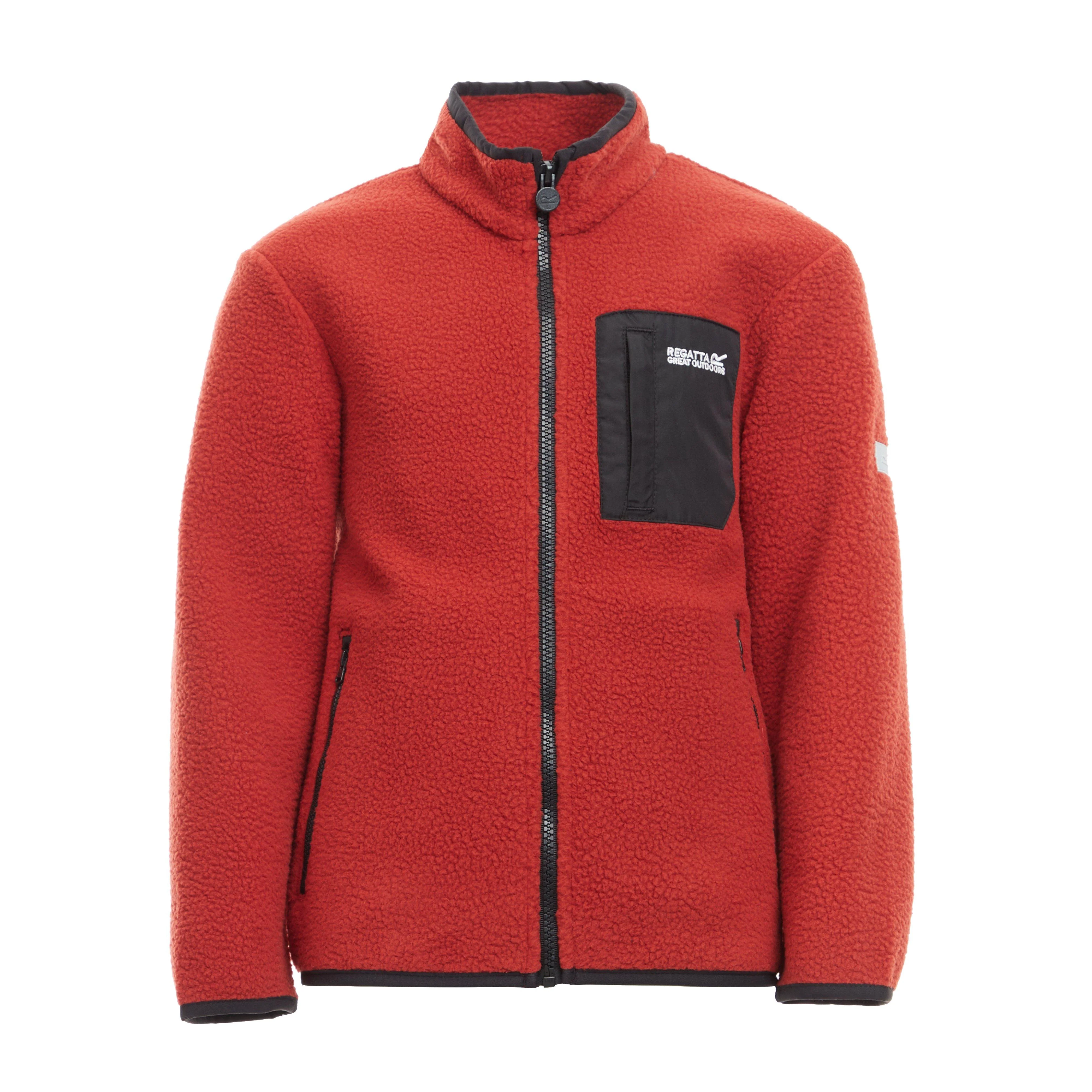 Kids Frankie Full Zip Fleece Red Ochre - Image 8