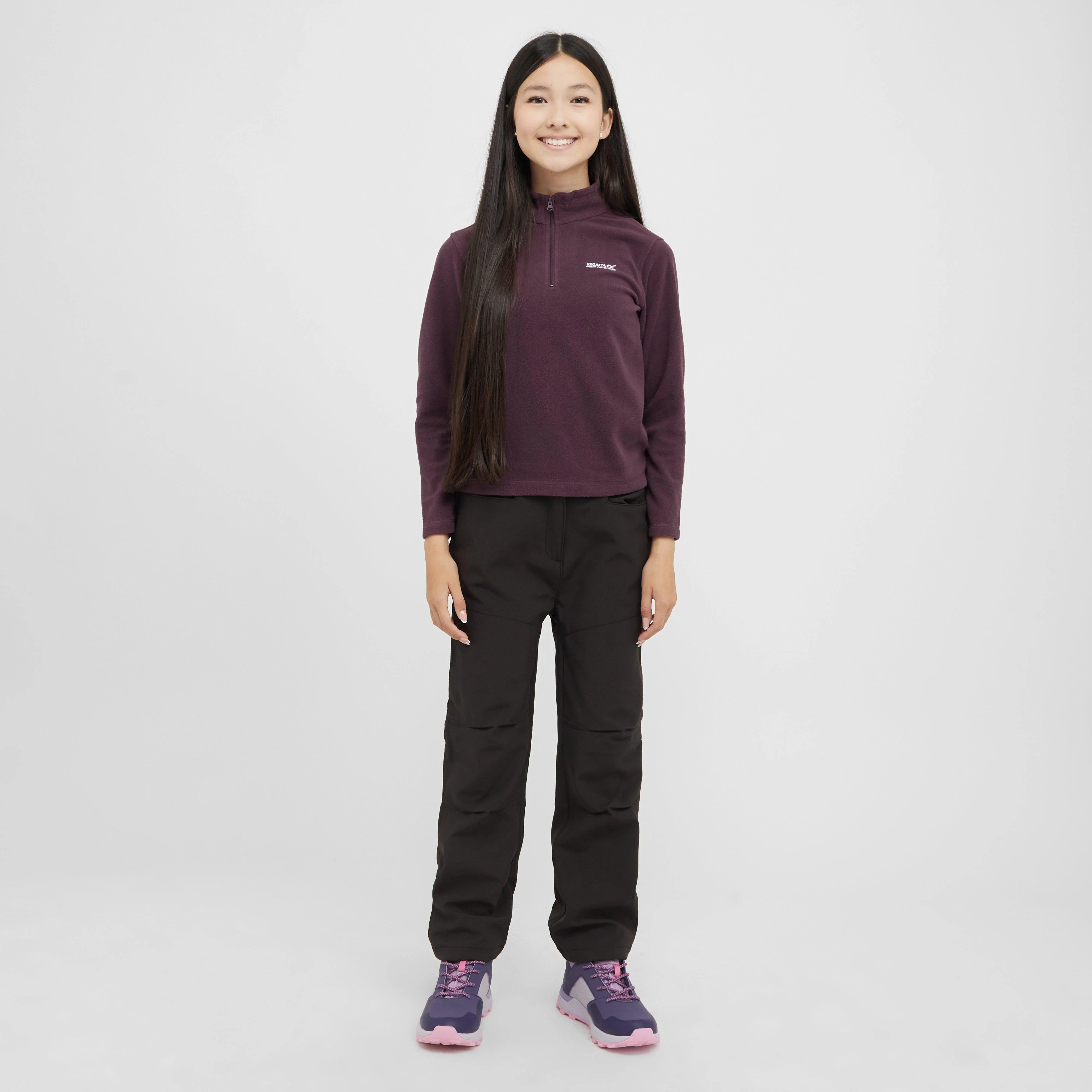 Kids Hot Shot II Half Zip Fleece Deep Plum - Image 3