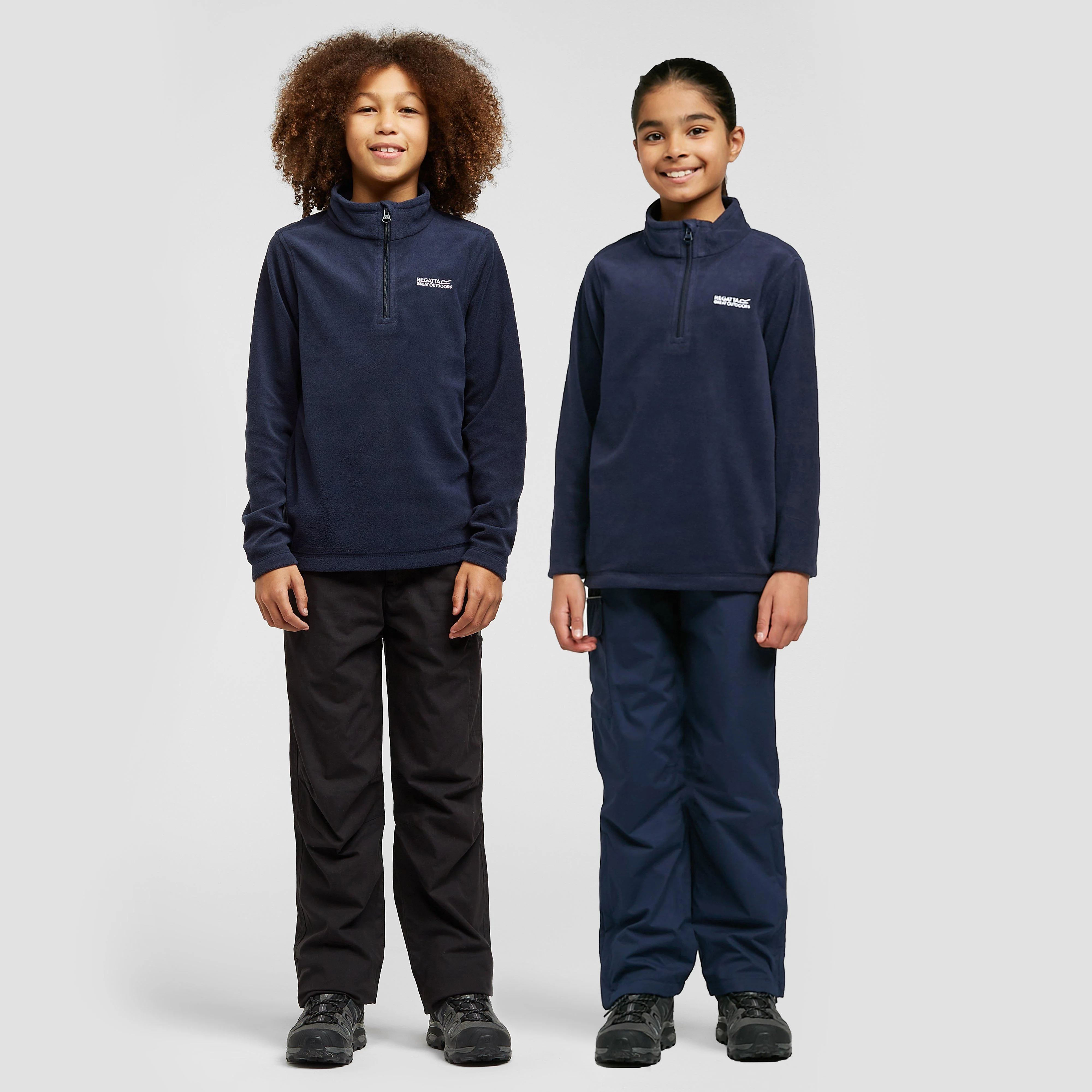 Kids Hot Shot II Lightweight Half Zip Fleece Navy - Image 3
