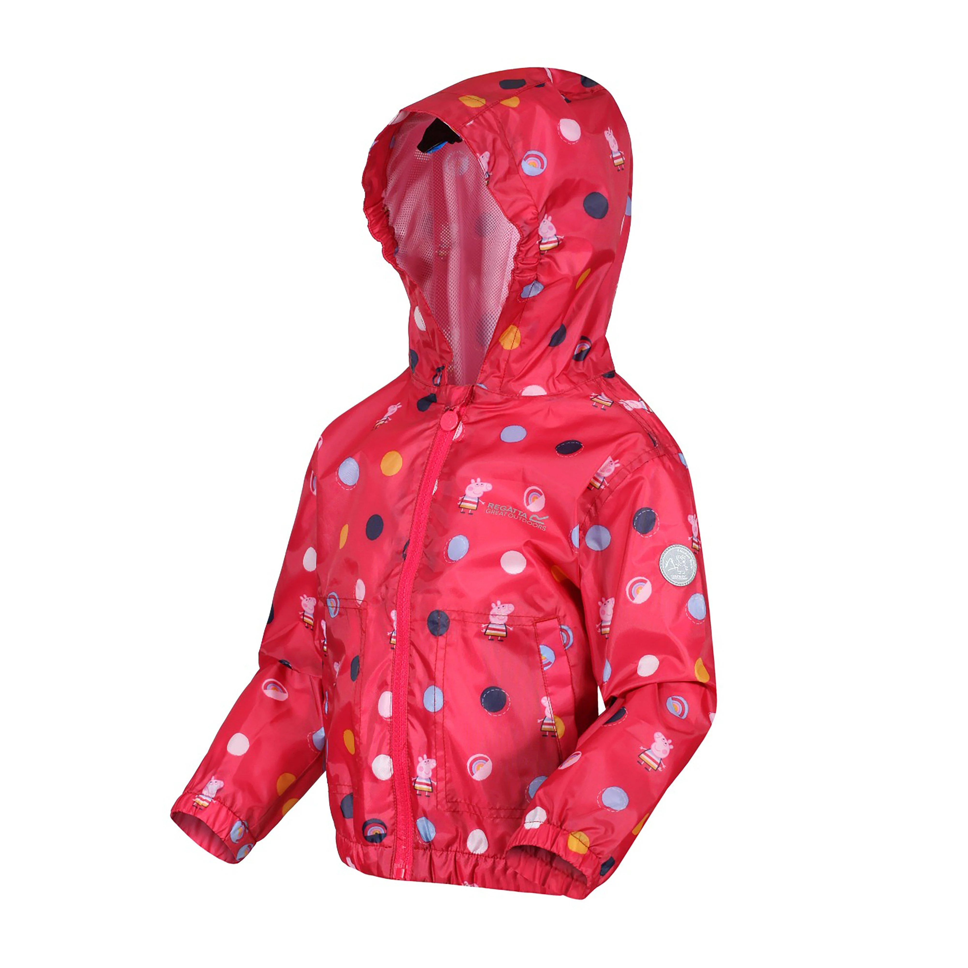 Kids Muddy Puddle Jacket Bright Blush Polka Dot - Image 2