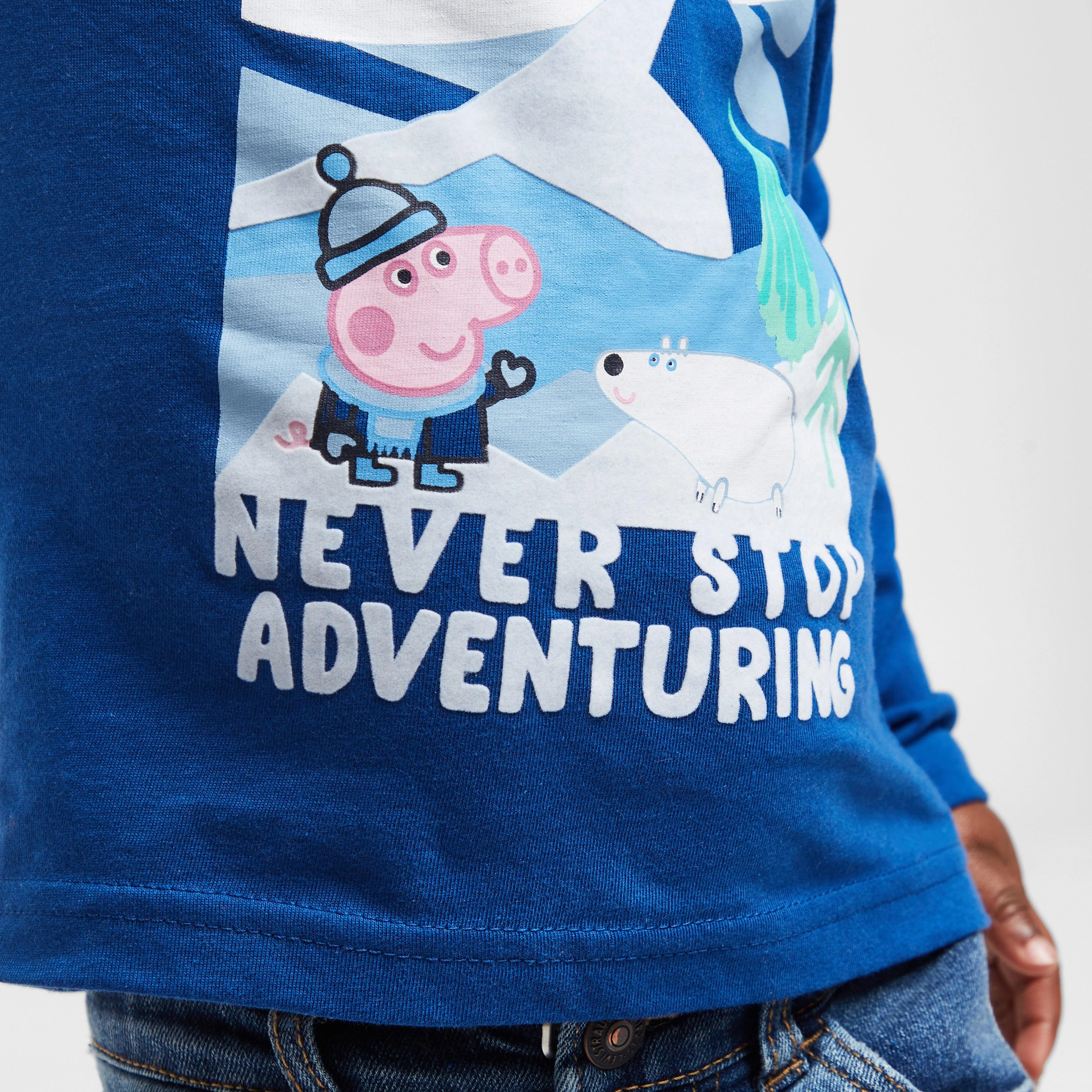 Kids Peppa Pig Long Sleeved Graphic T-Shirt Blue - Image 4