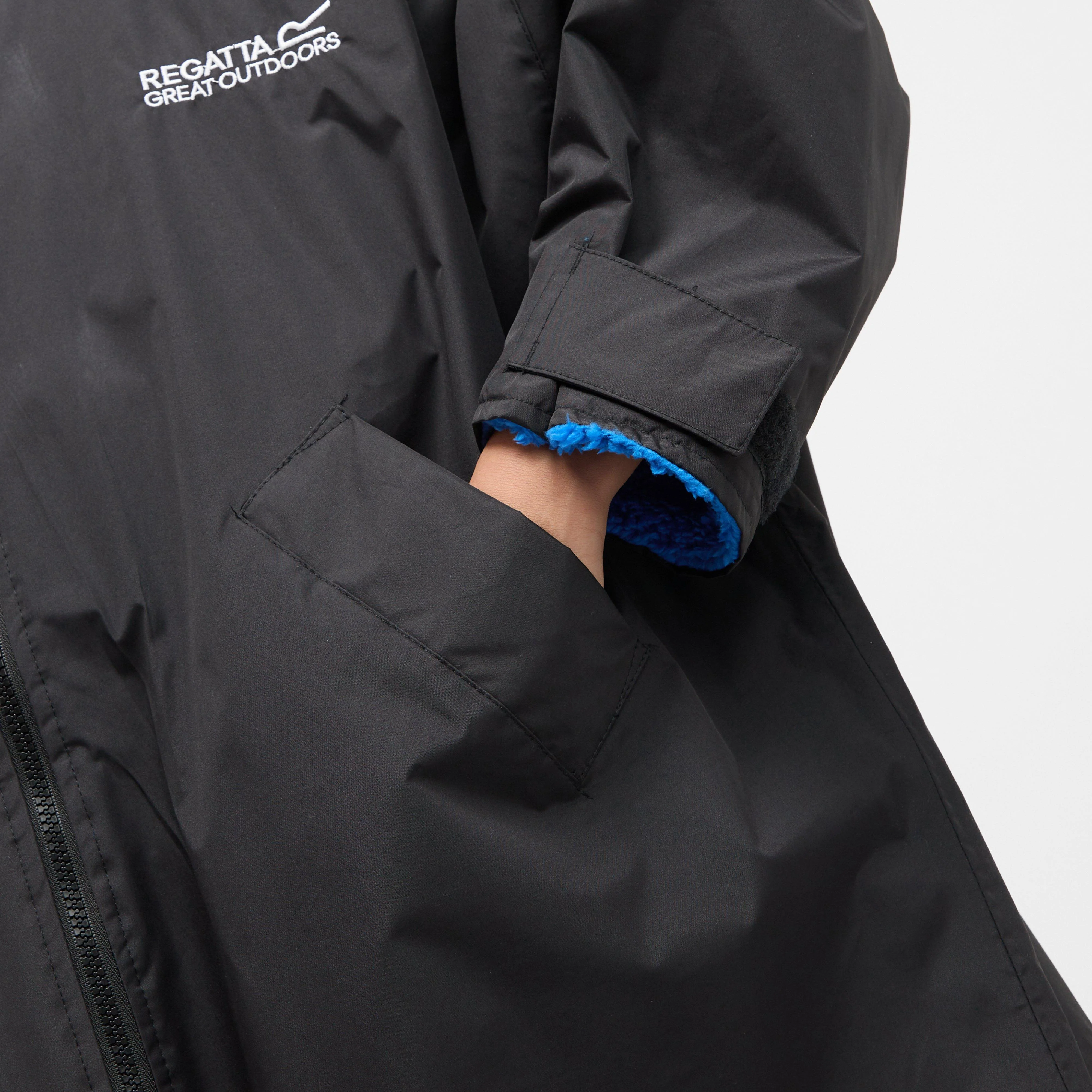 Kids Waterproof Robe Navy - Image 6