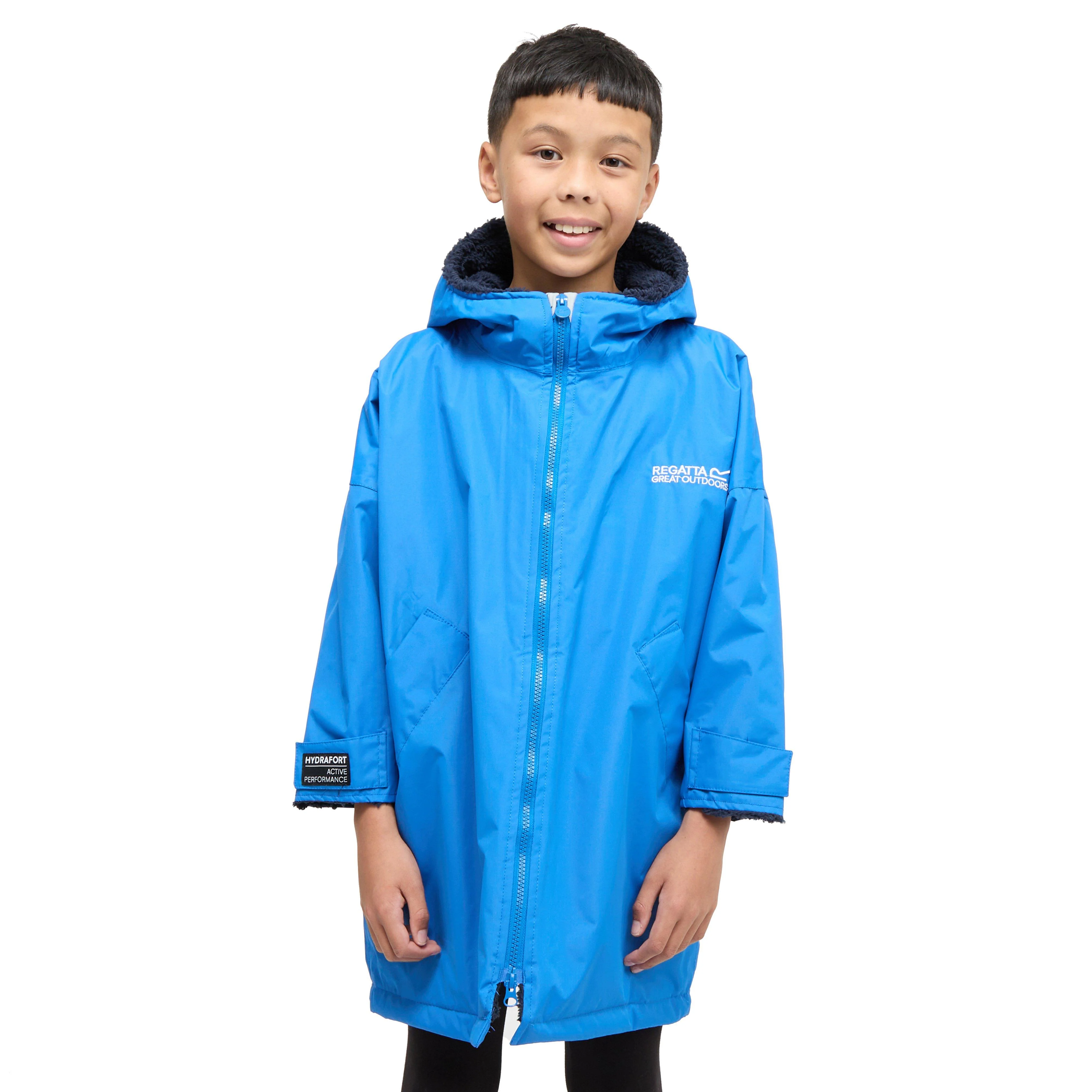 Kids Waterproof Robe Oxford Blue Navy - Image 12