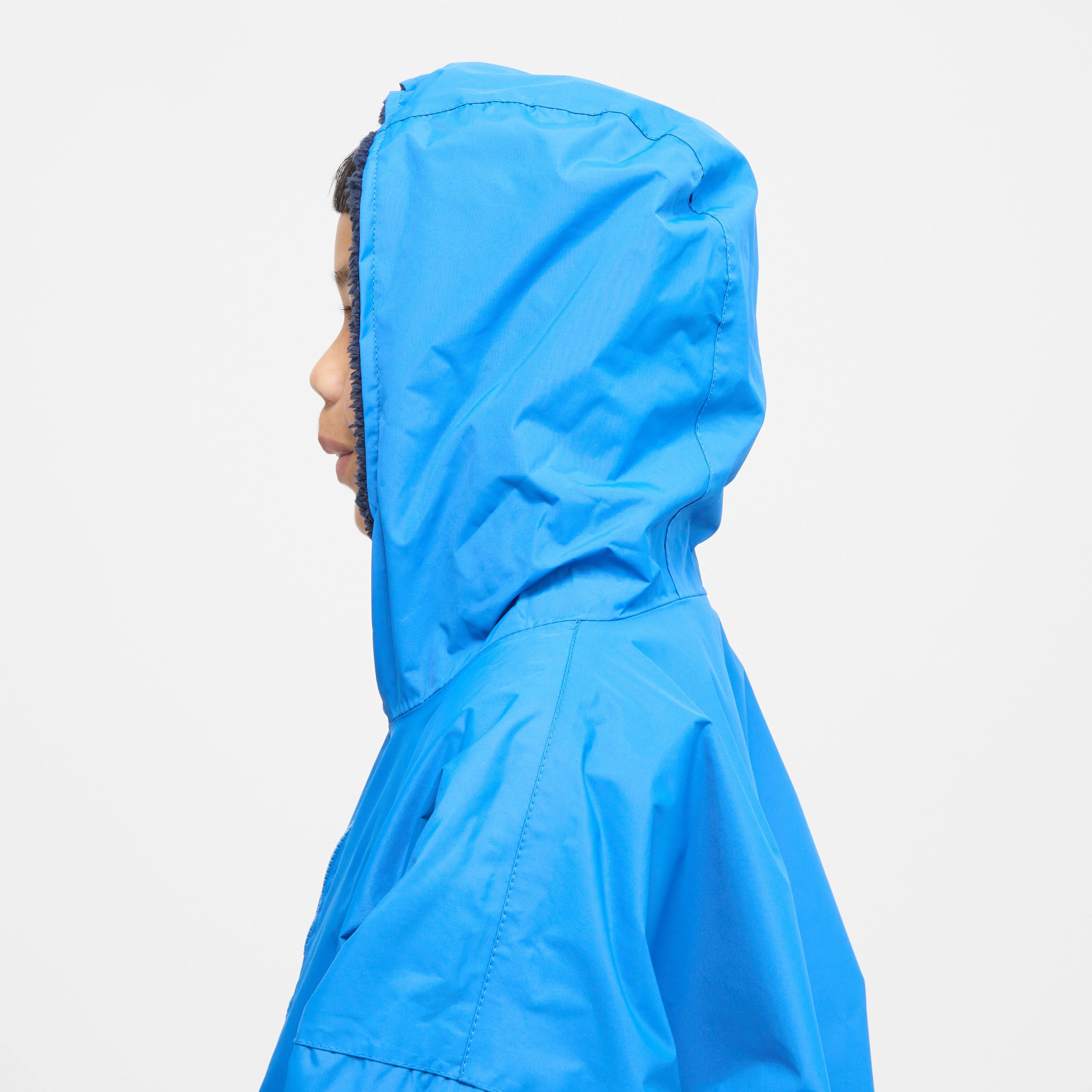 Kids Waterproof Robe Oxford Blue Navy - Image 5