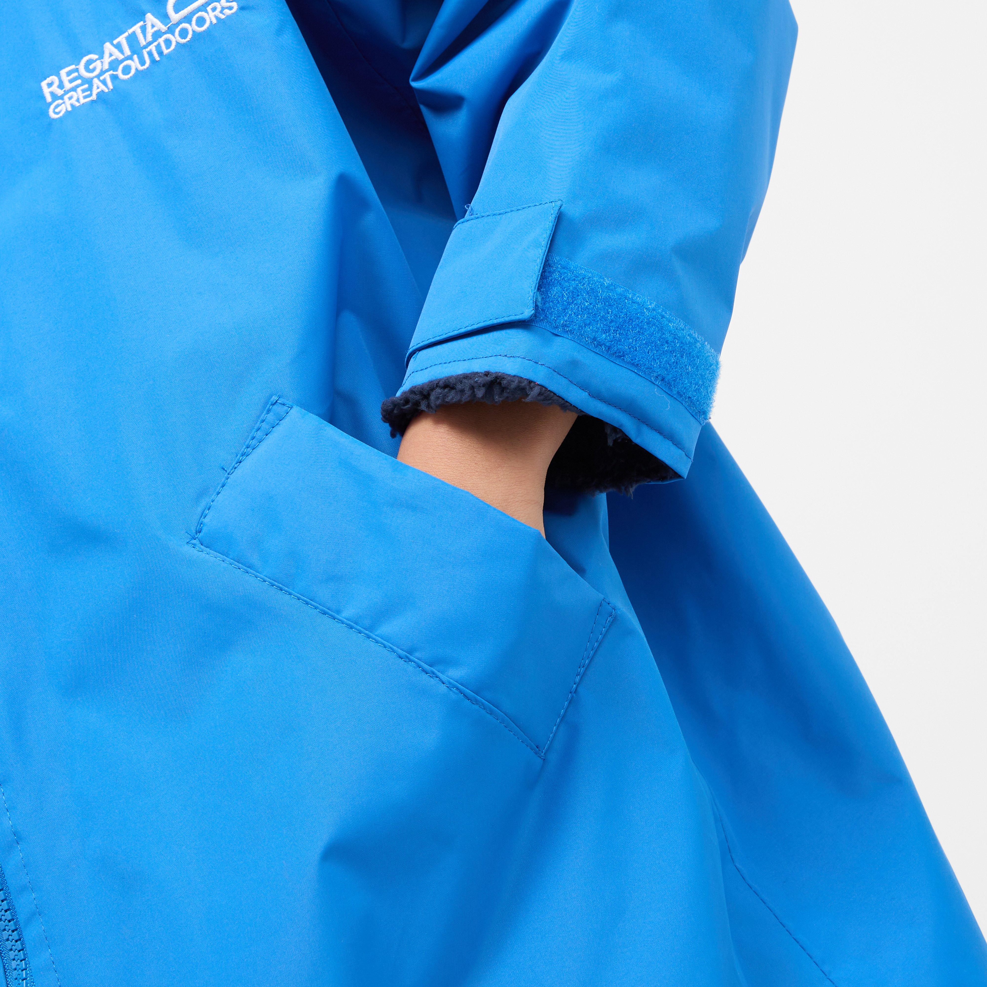 Kids Waterproof Robe Oxford Blue Navy - Image 6