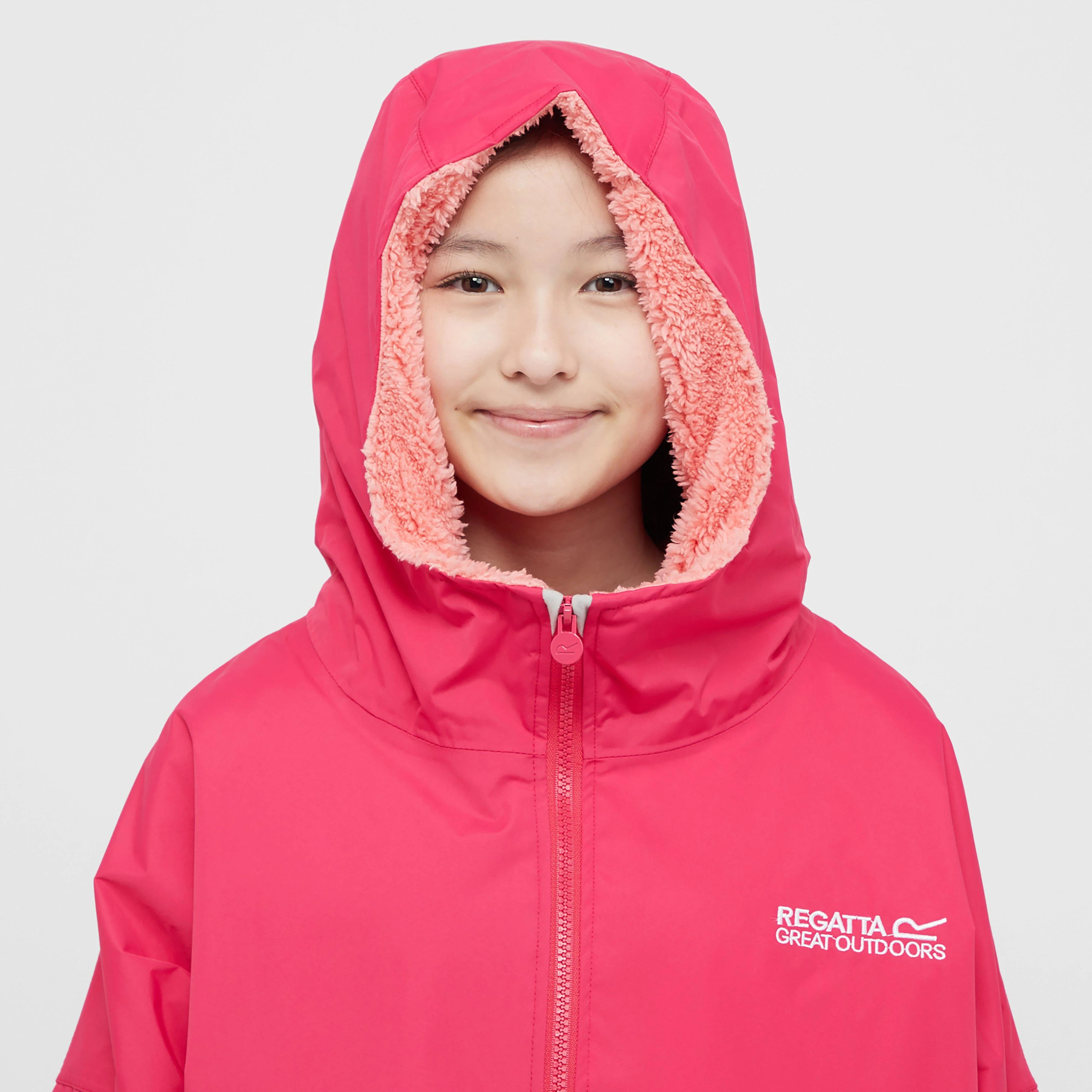Kids Waterproof Robe Pink Potion Shell - Image 4