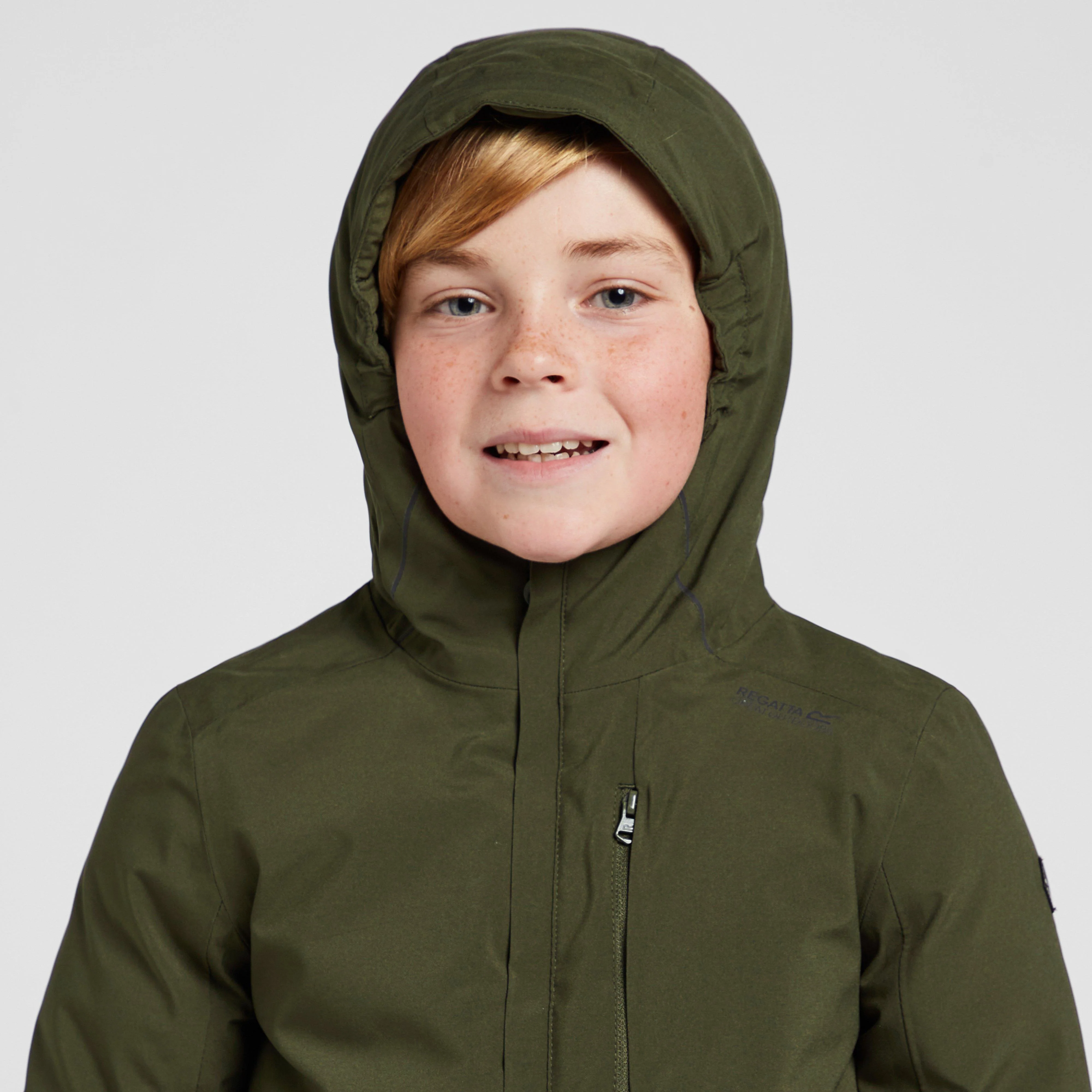 Kids Yewbank Waterproof Parka Khaki - Image 4