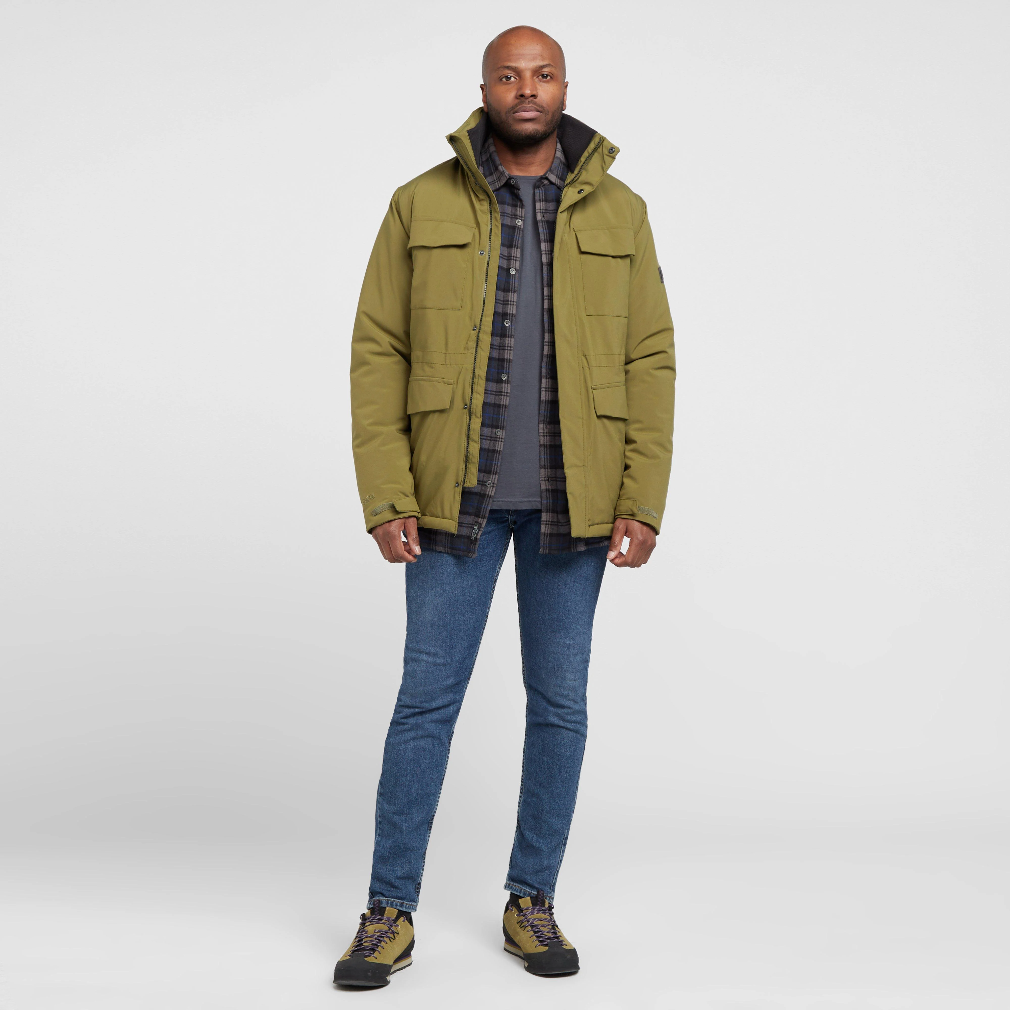 Mens Edin Waterproof Jacket Green - Image 3