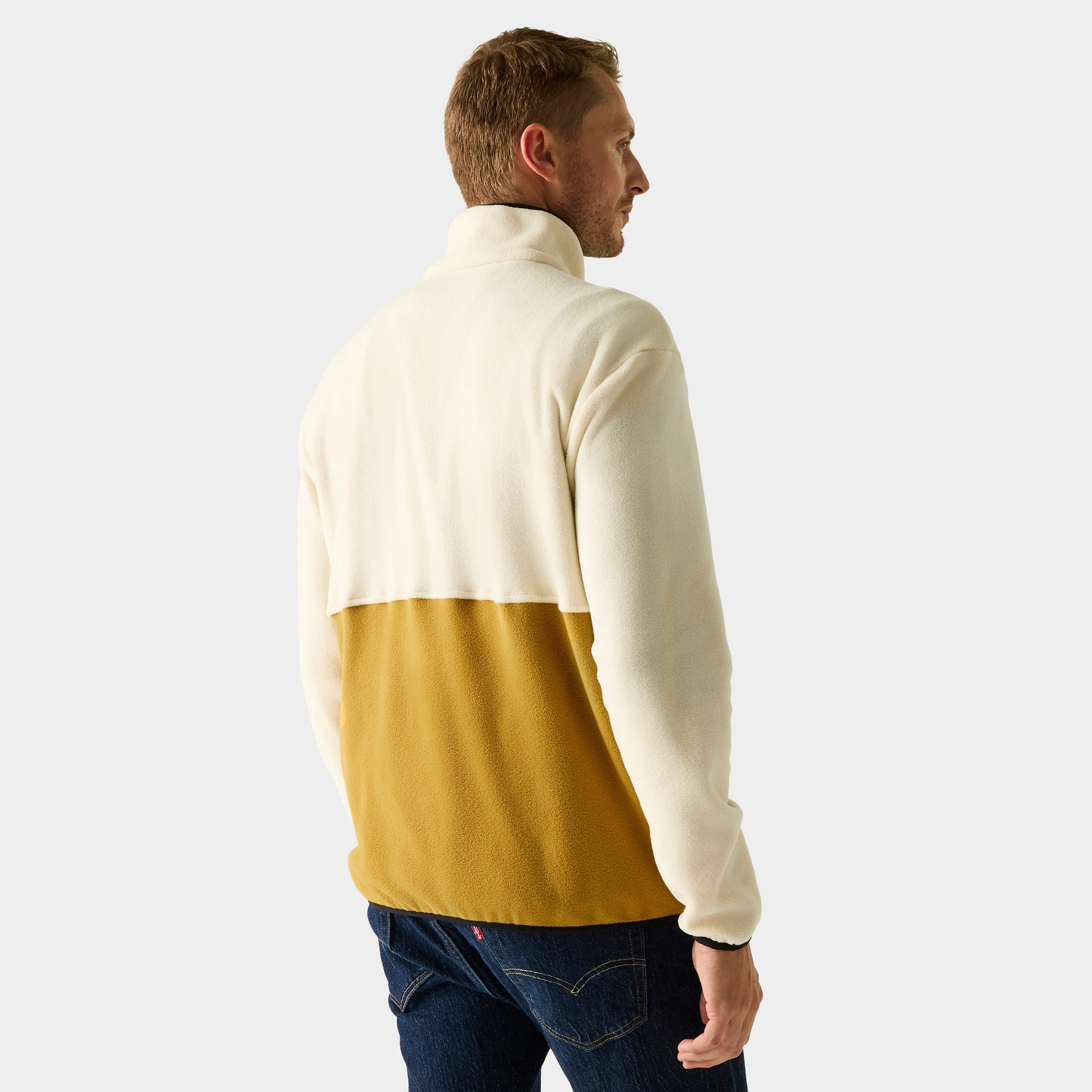 Menâ€™s Frankie Full Zip Borg Fleece Yellow - Image 2