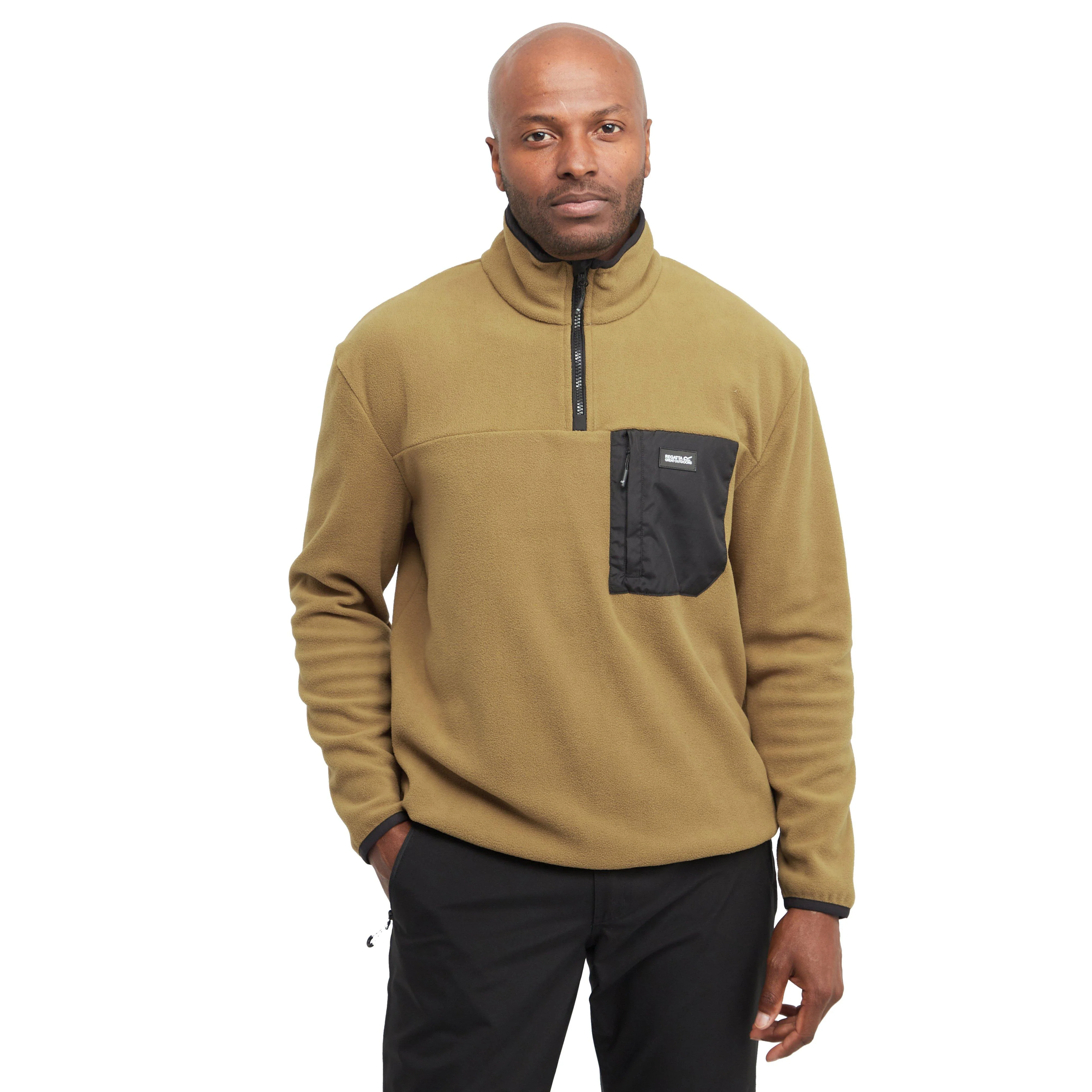 Mens Frankie Half Zip Fleece Cumin - Image 7