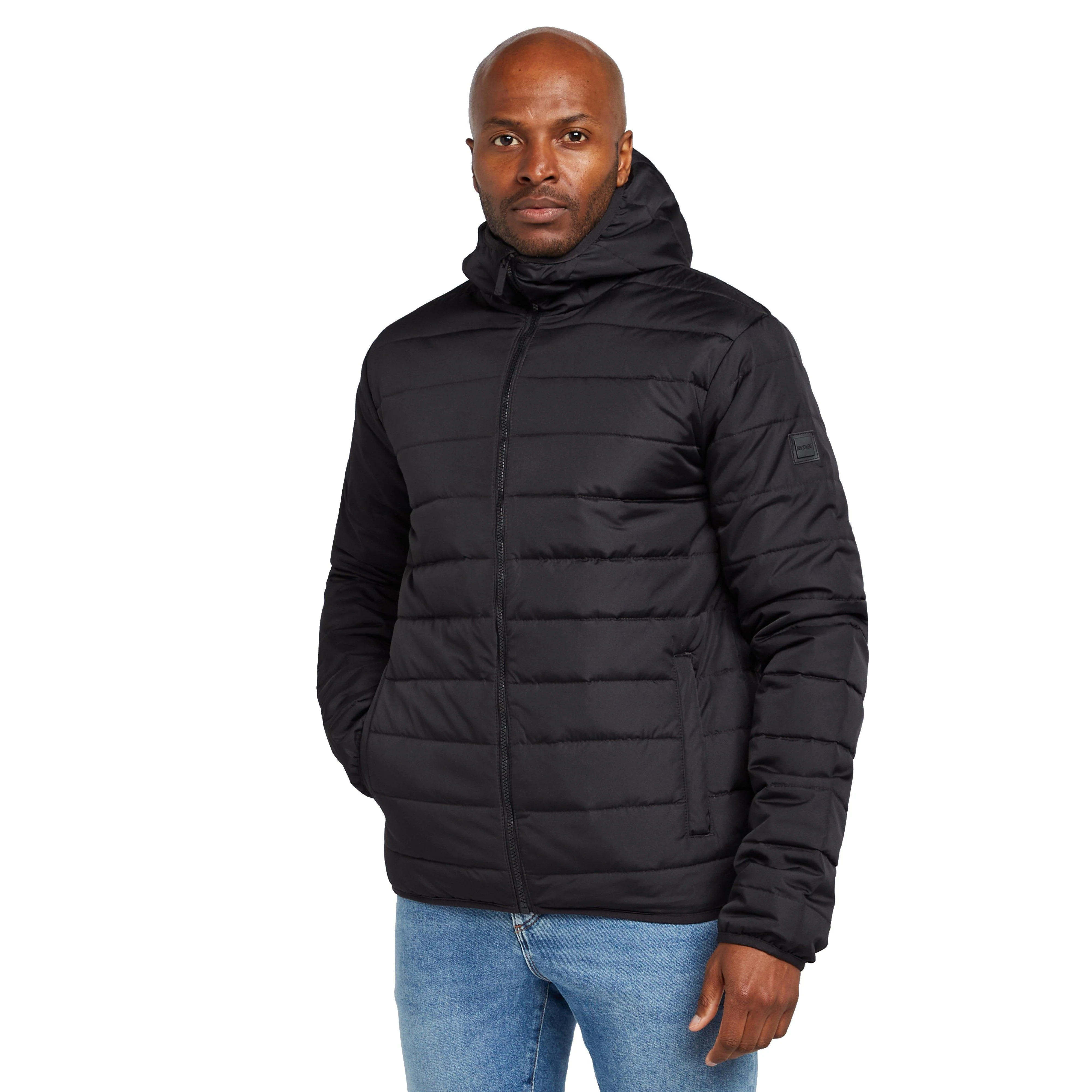 Mens Helfa Insulated Quilted Jacket Black - Image 10