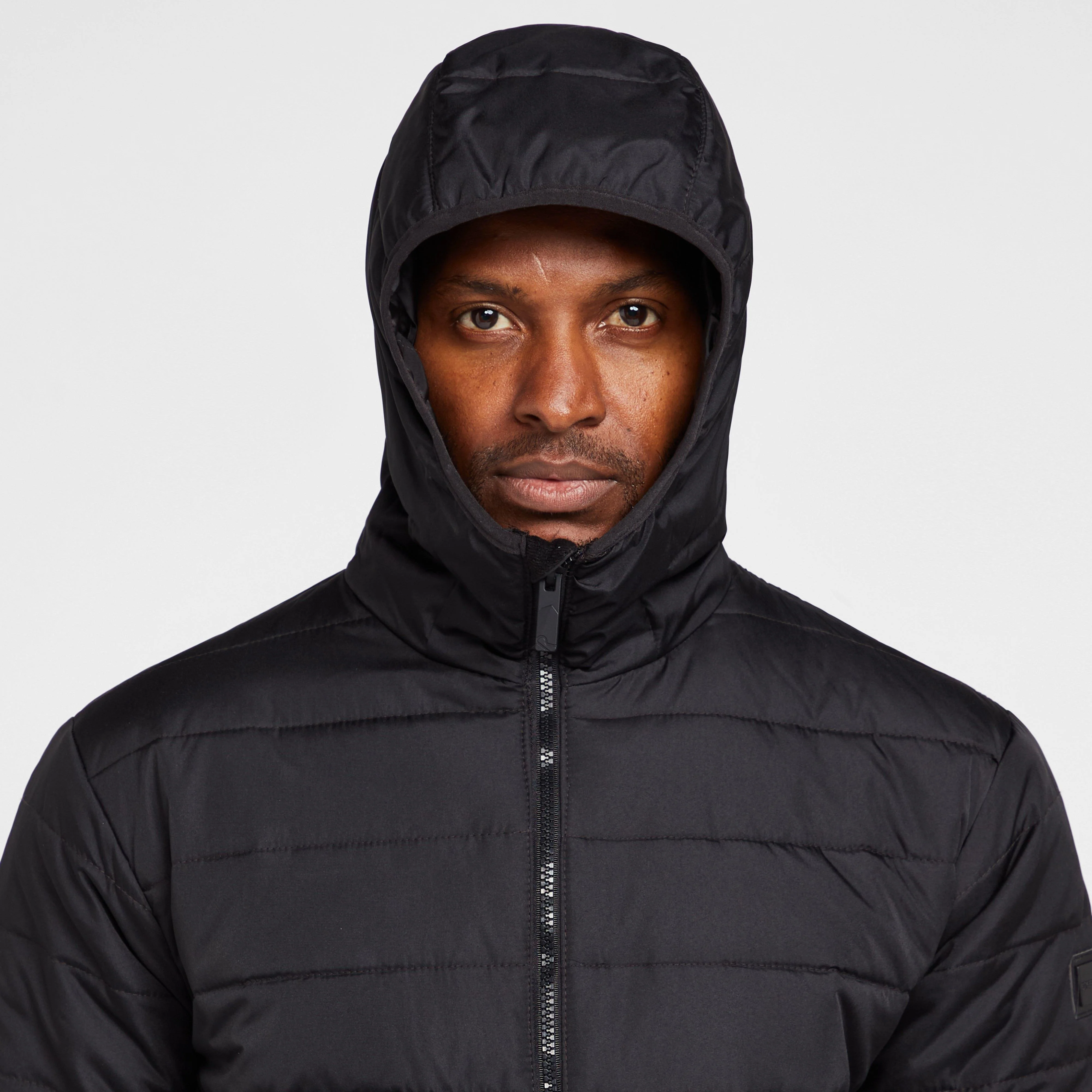 Mens Helfa Insulated Quilted Jacket Black - Image 4