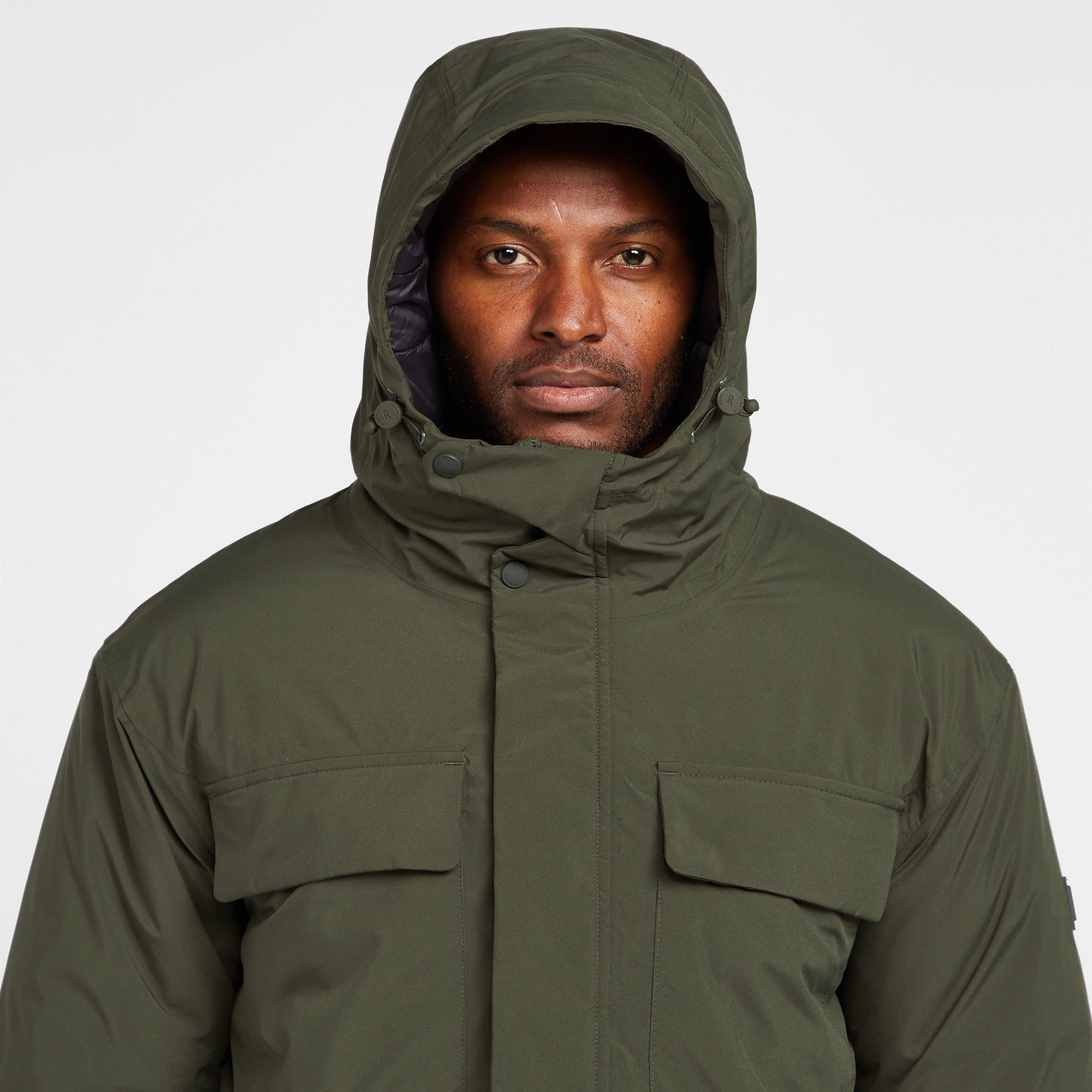 Mens Rayan Waterproof Insulated Jacket Khaki - Image 4