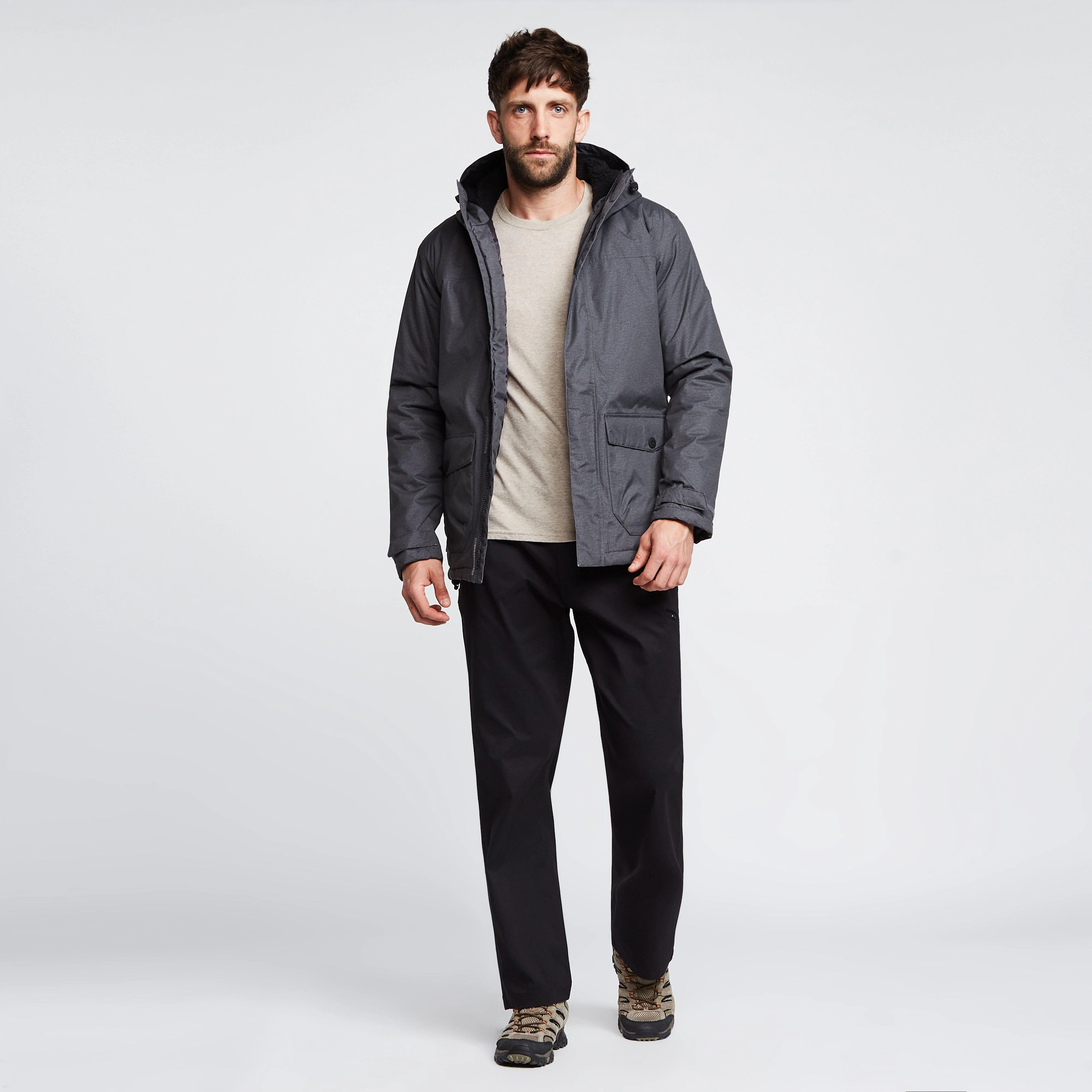 Mens Sterlings III Waterproof Insulated Jacket Dark Grey - Image 3