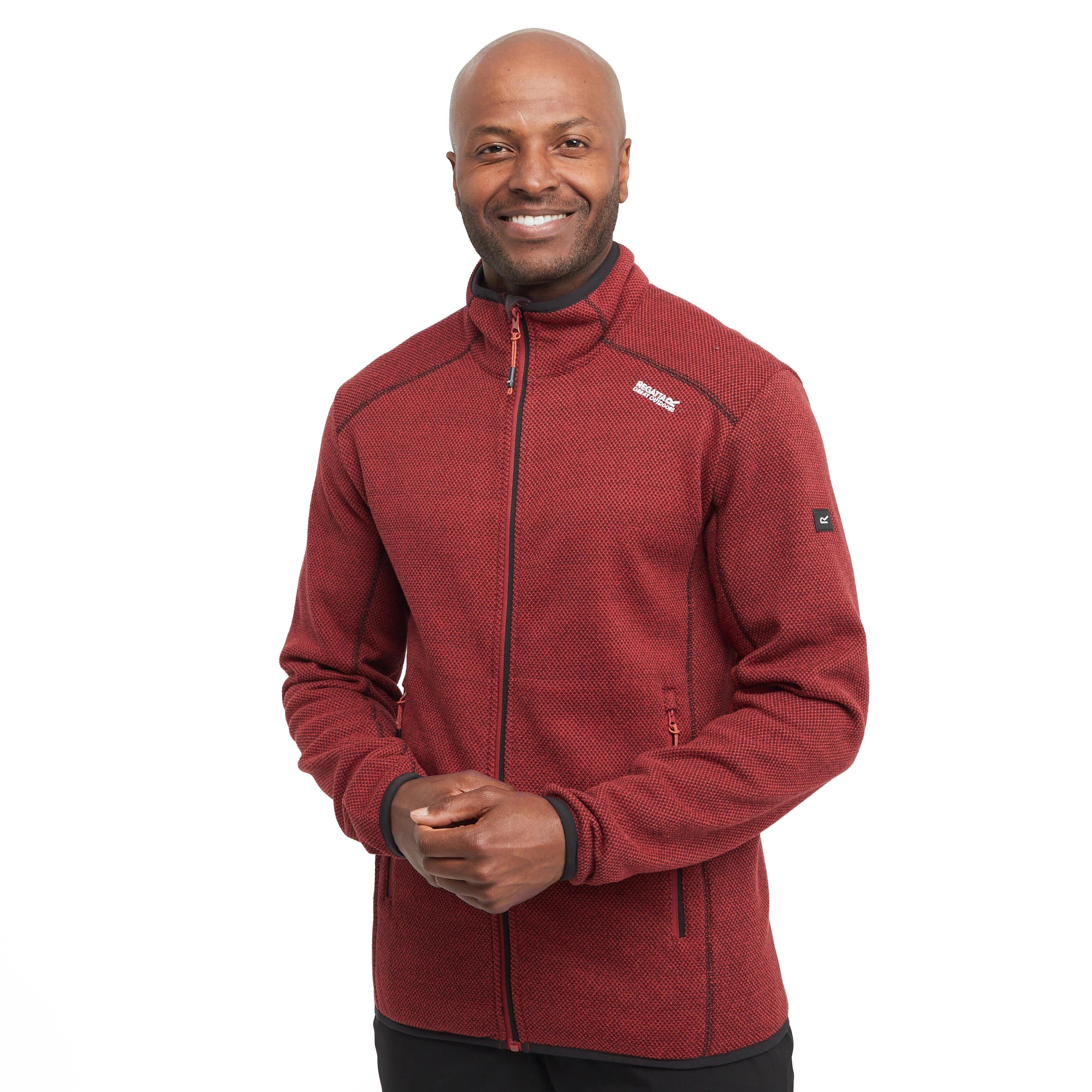Mens Torrens Full Zip Midweight Fleece Red Ochre - Image 8