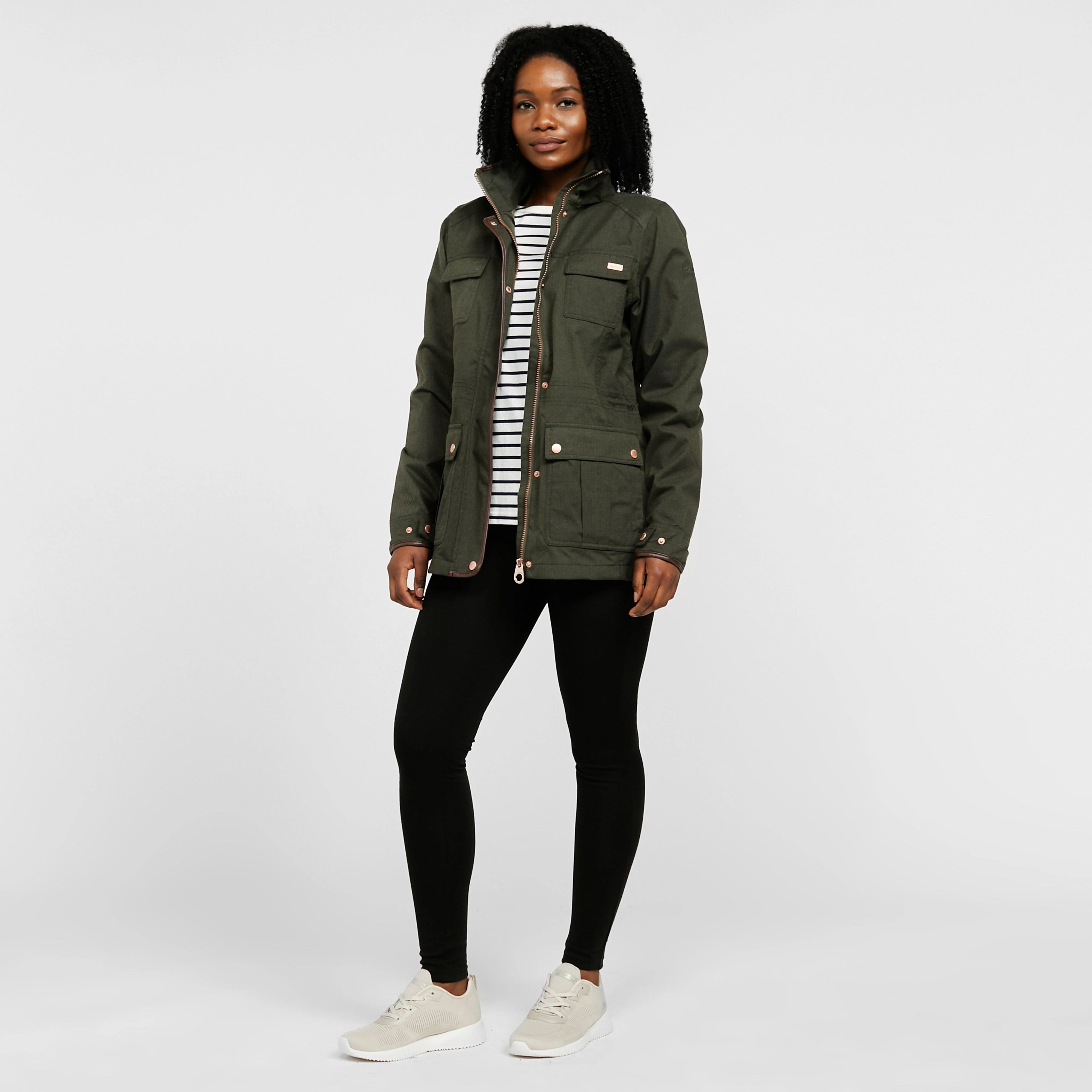 Womens Alixa Waterproof Jacket Green - Image 3