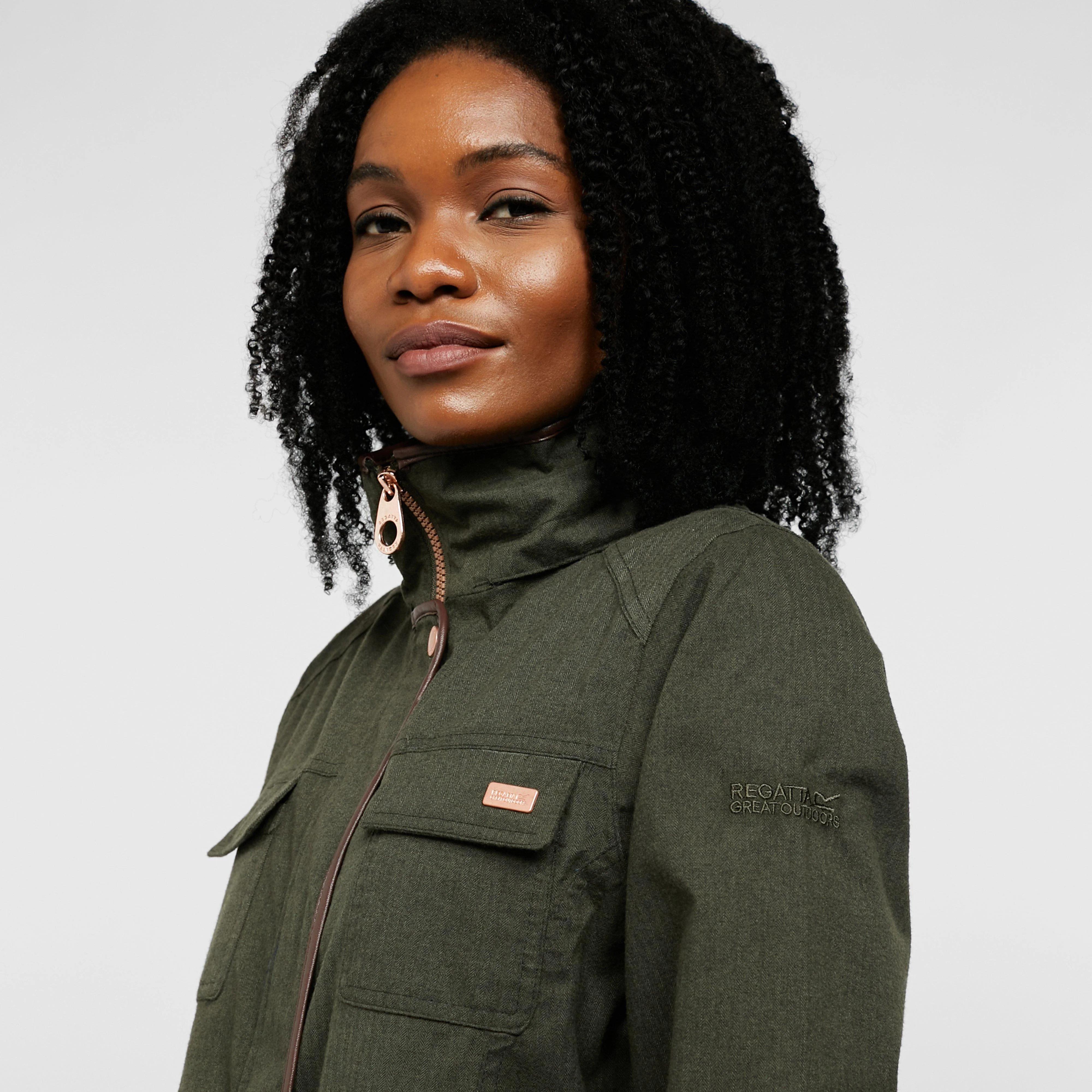 Womens Alixa Waterproof Jacket Green - Image 4