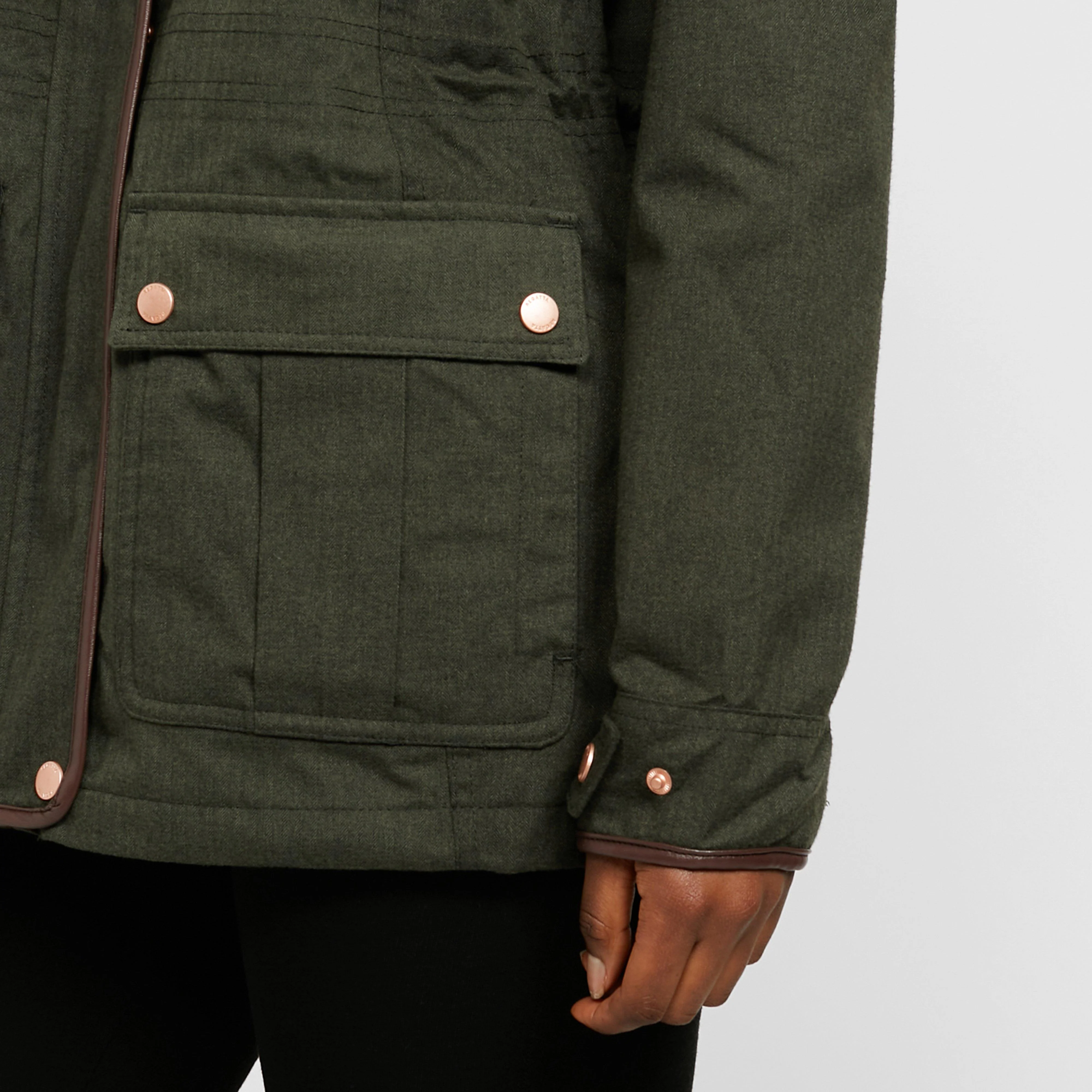 Womens Alixa Waterproof Jacket Green - Image 5