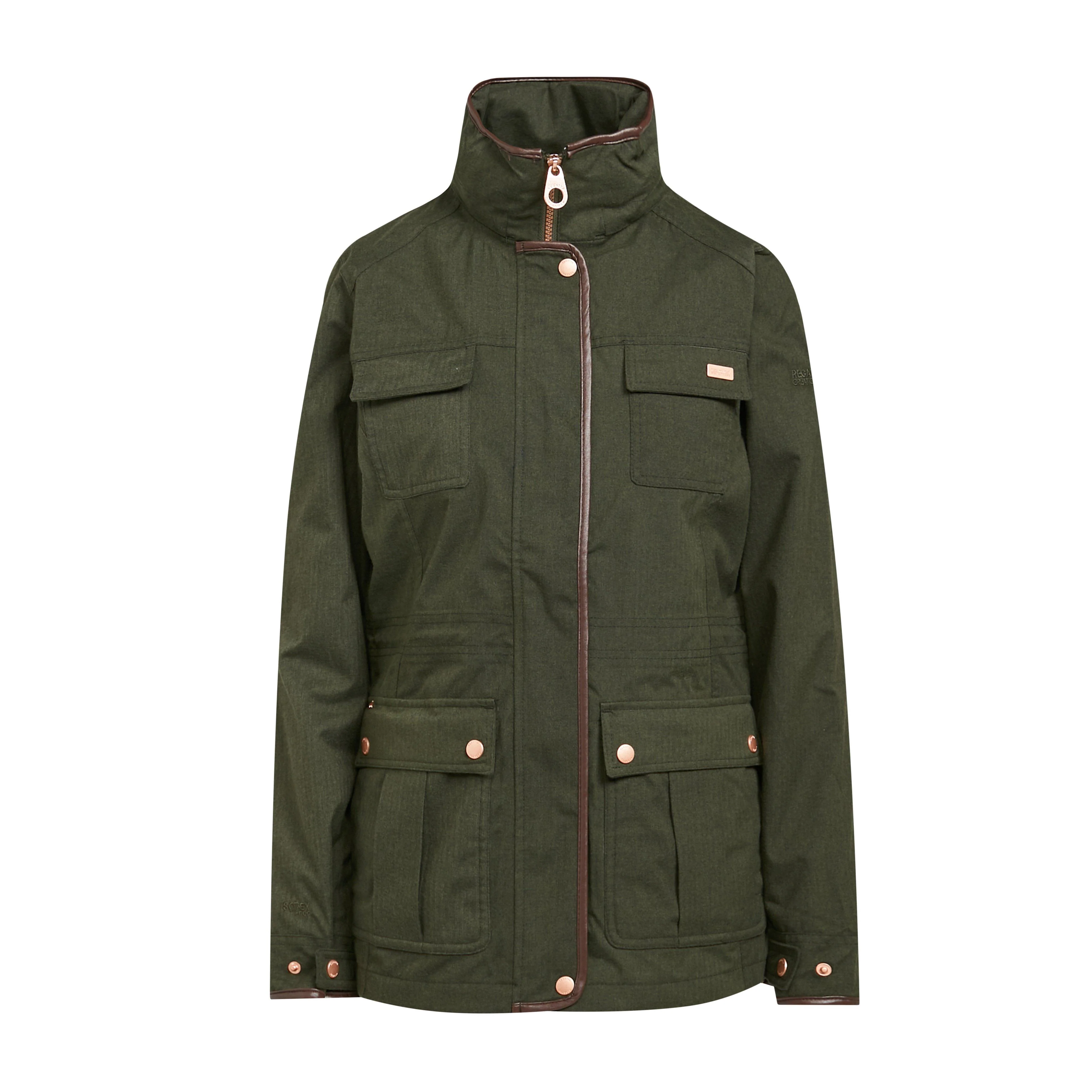 Womens Alixa Waterproof Jacket Green - Image 9