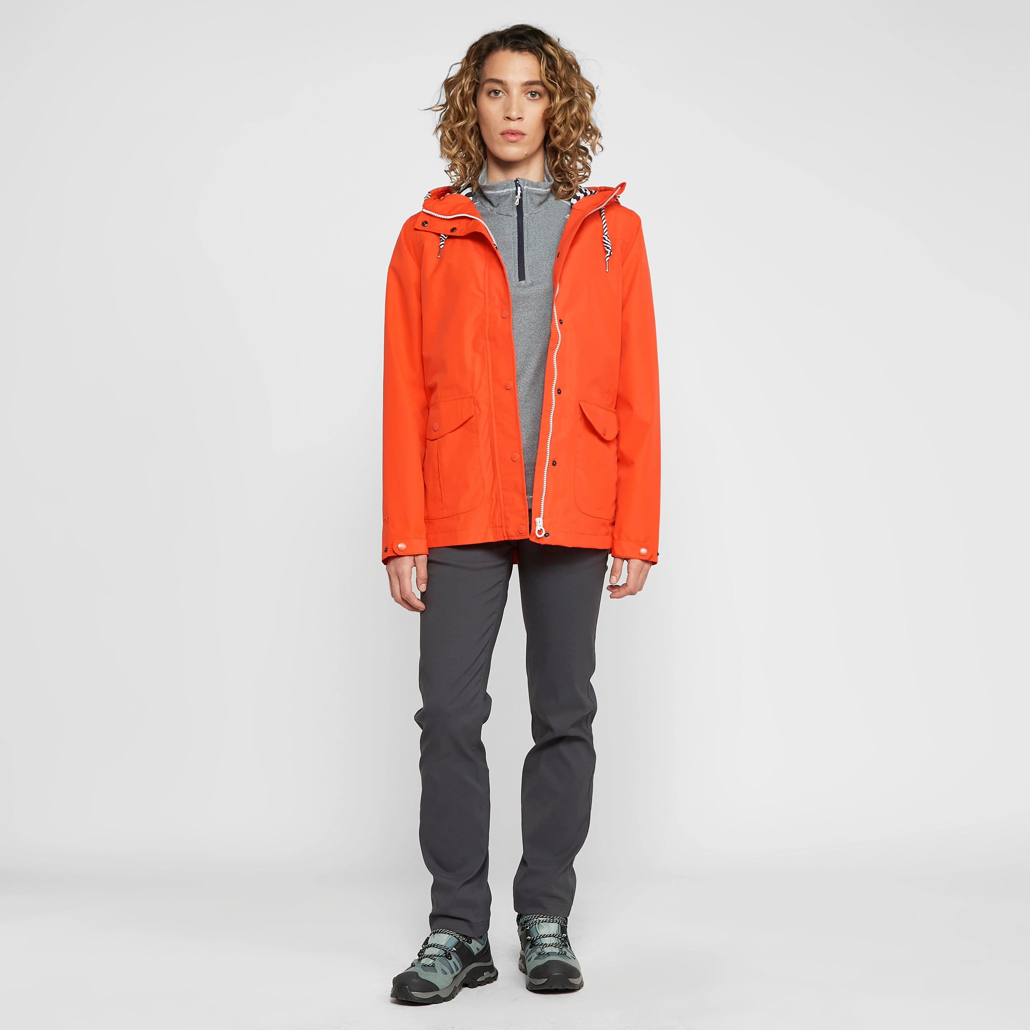 Womens Bayarma Waterproof Jacket Orange - Image 3