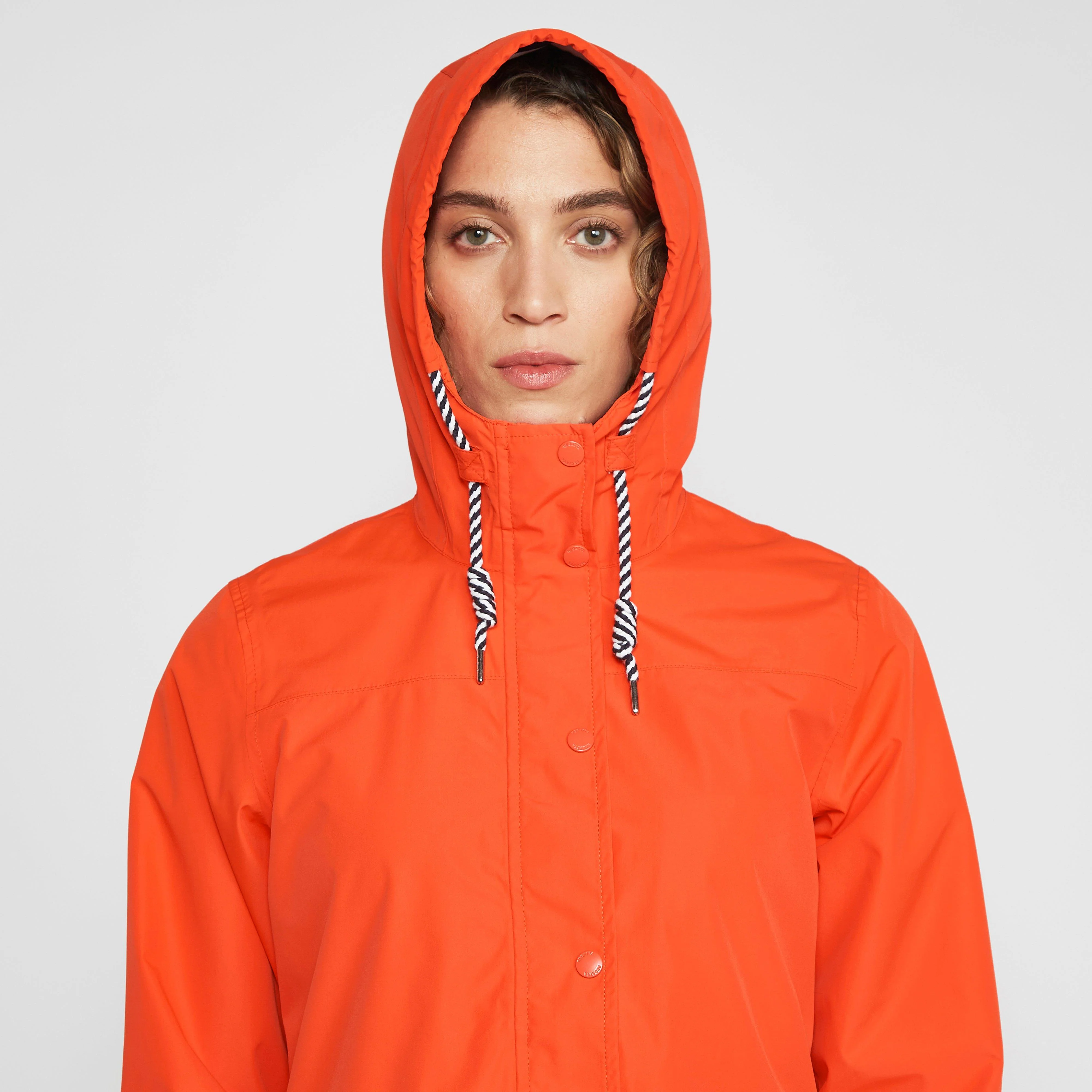 Womens Bayarma Waterproof Jacket Orange - Image 8