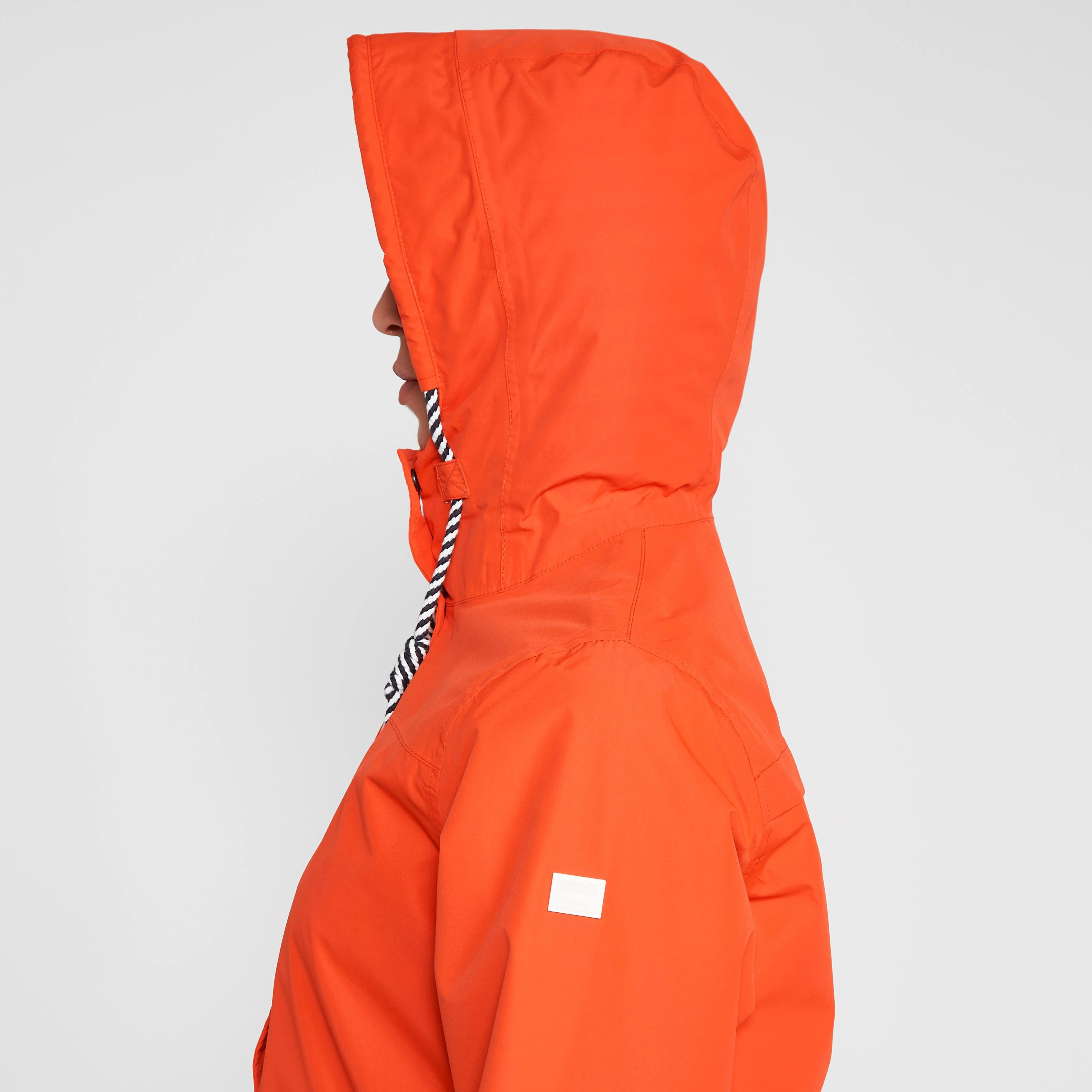 Womens Bayarma Waterproof Jacket Orange - Image 9