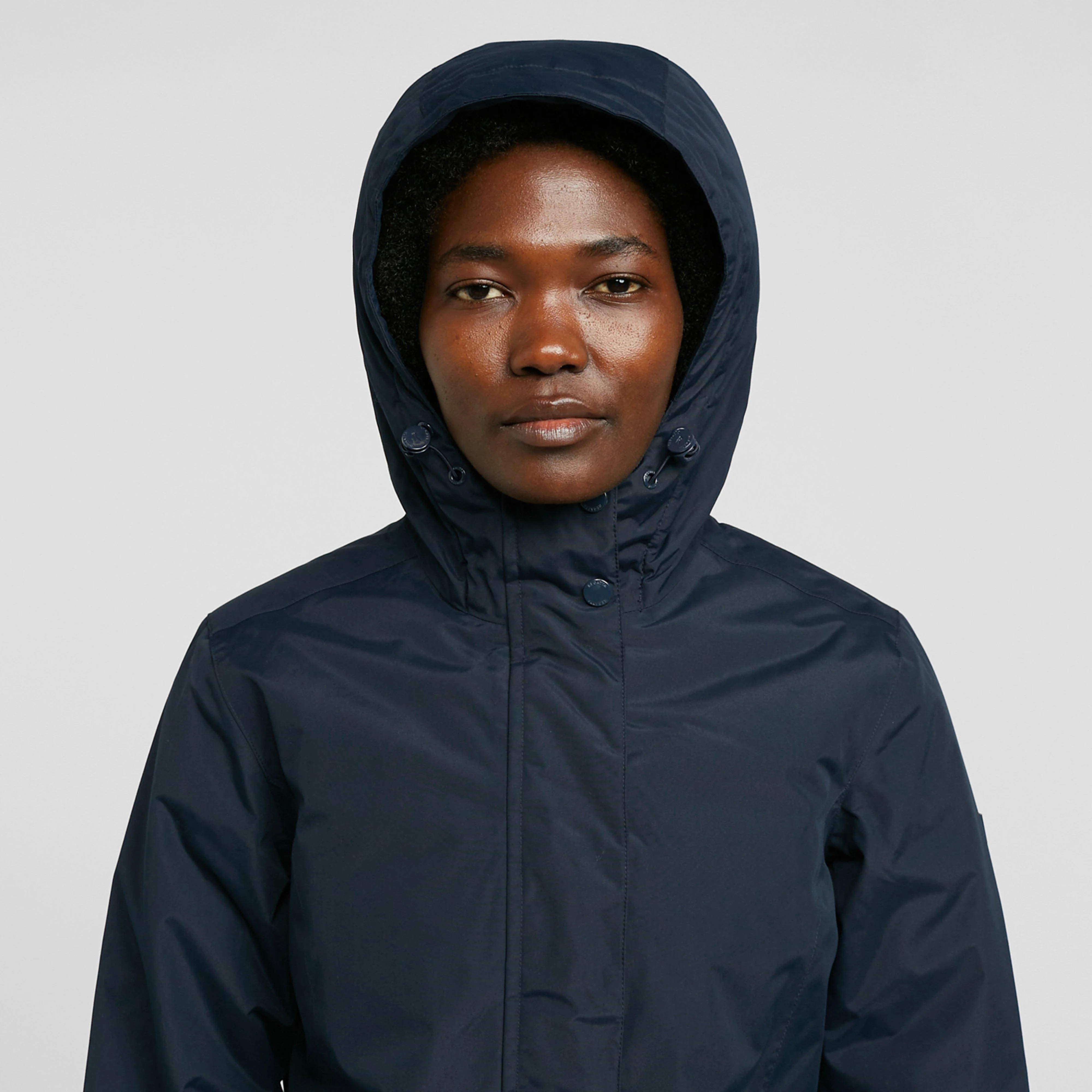 Womens Brigida Waterproof Insulated Jacket Navy Check - Image 5